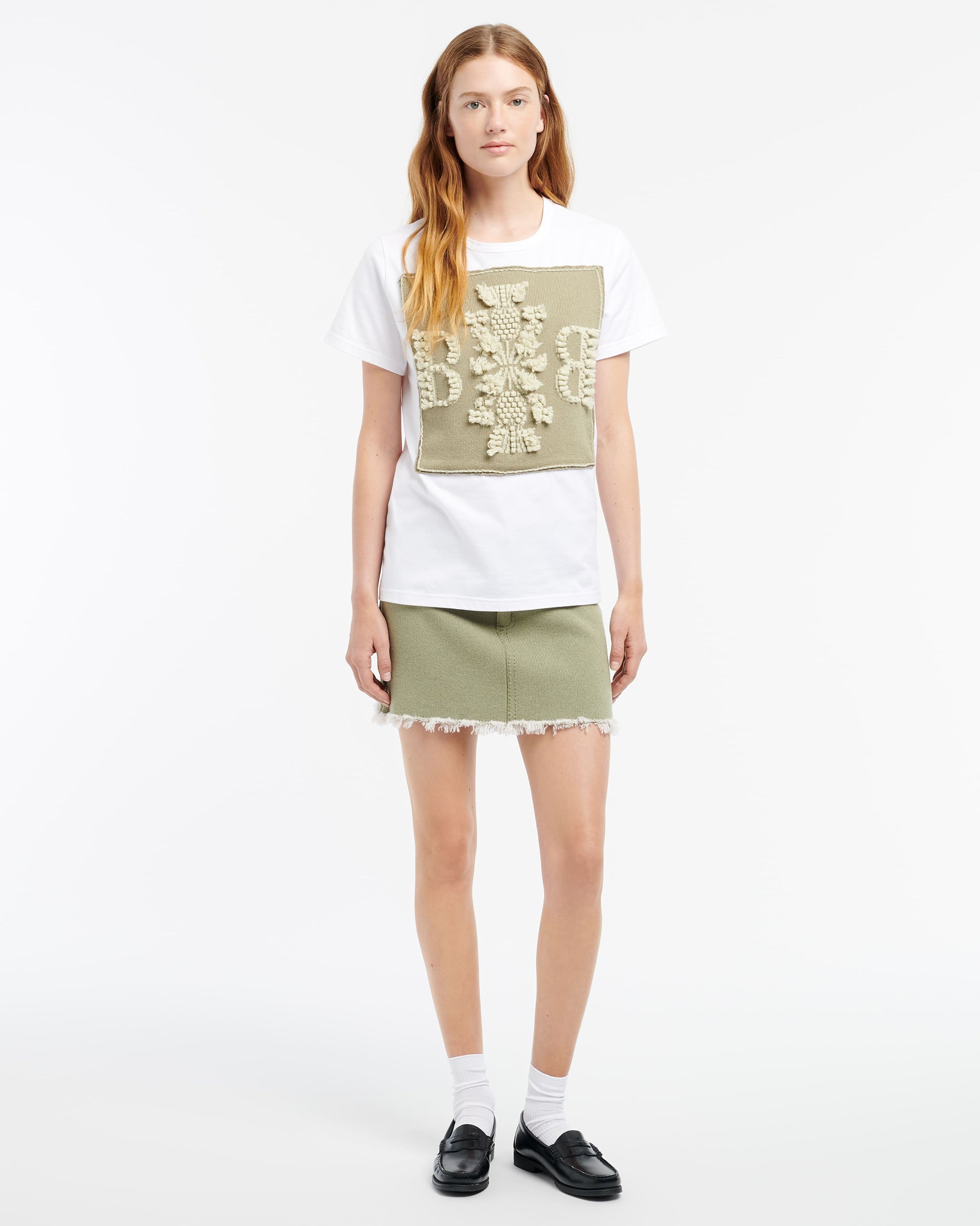 T-shirt with Barrie logo cashmere patch | Barrie - Barrie