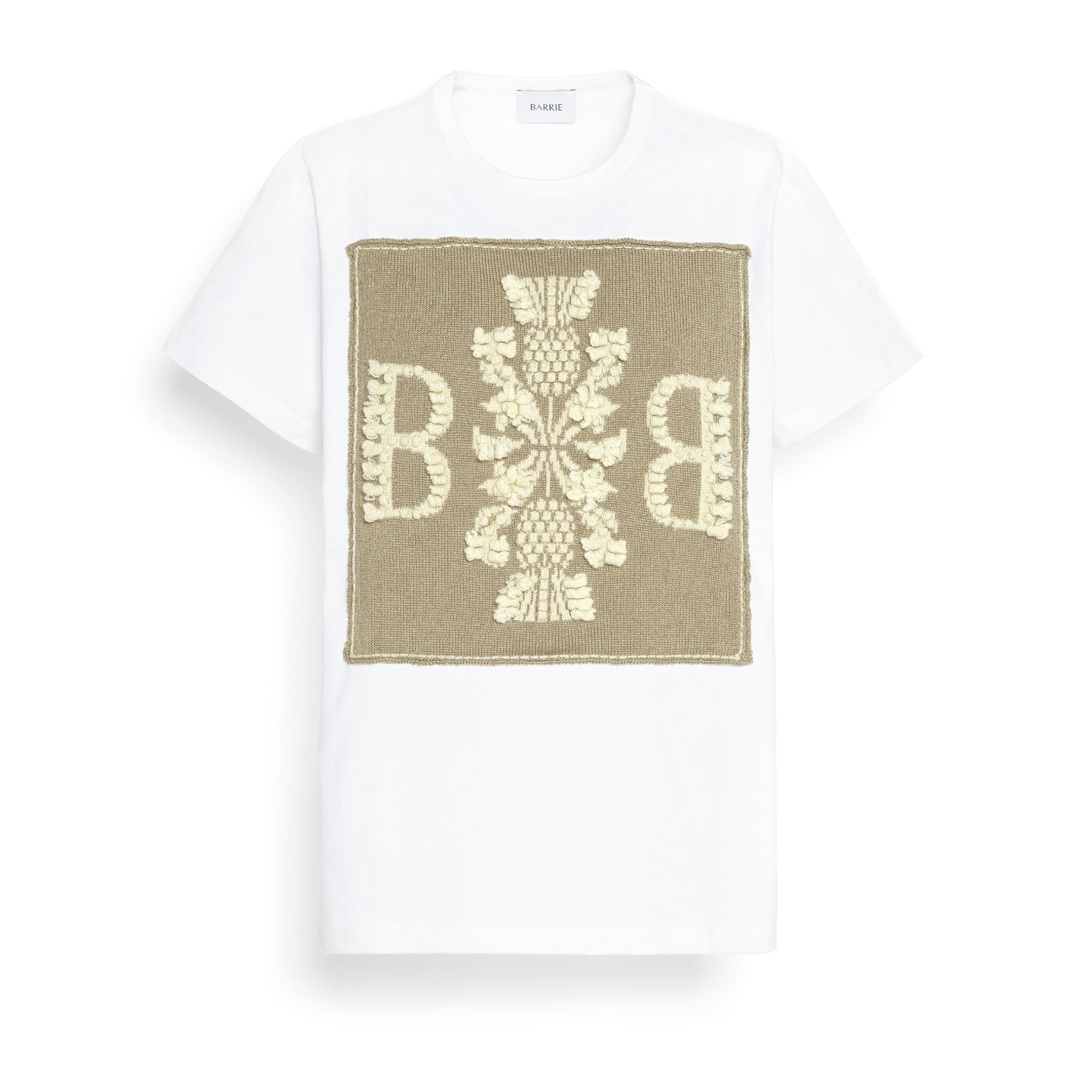 T-Shirt avec patch logo B en cachemire