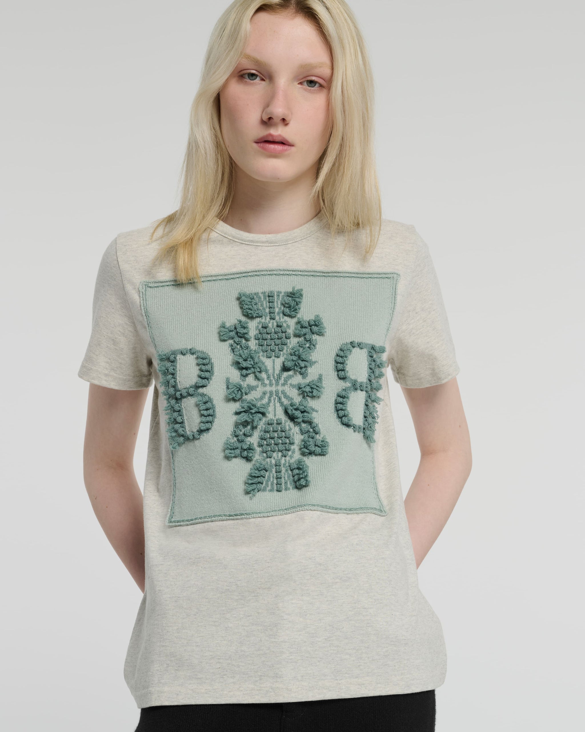 T-shirt with Barrie logo cashmere patch | Barrie - Barrie