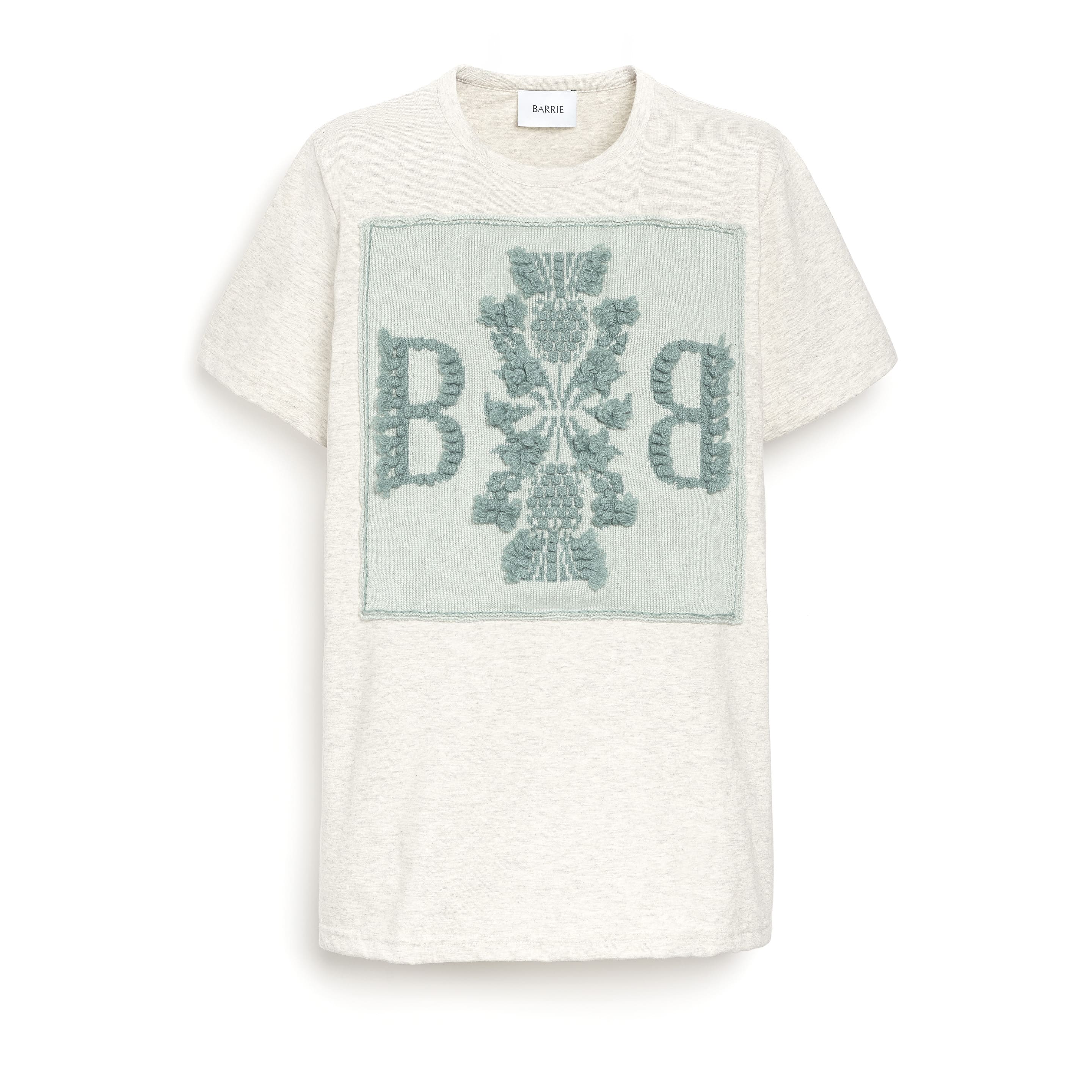 T-Shirt avec patch logo B en cachemire