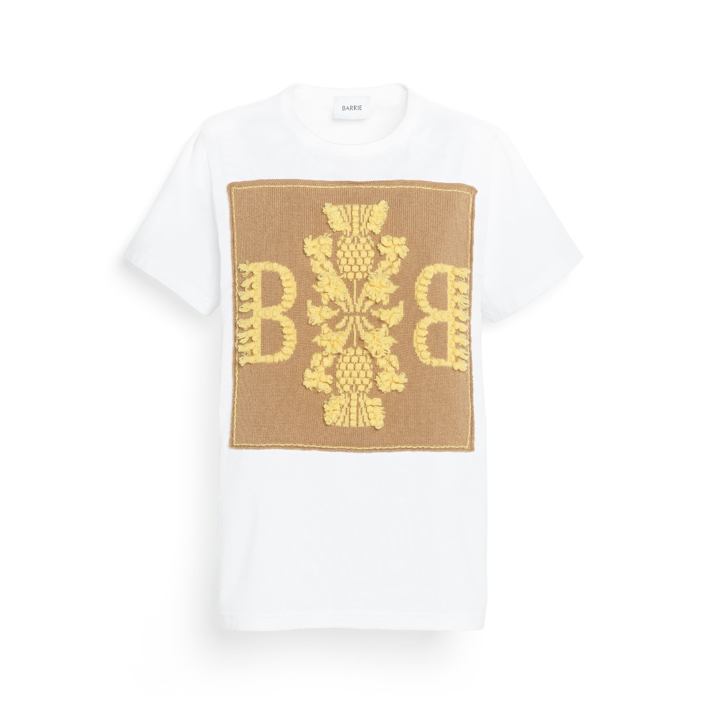 T-Shirt avec patch logo B en cachemire