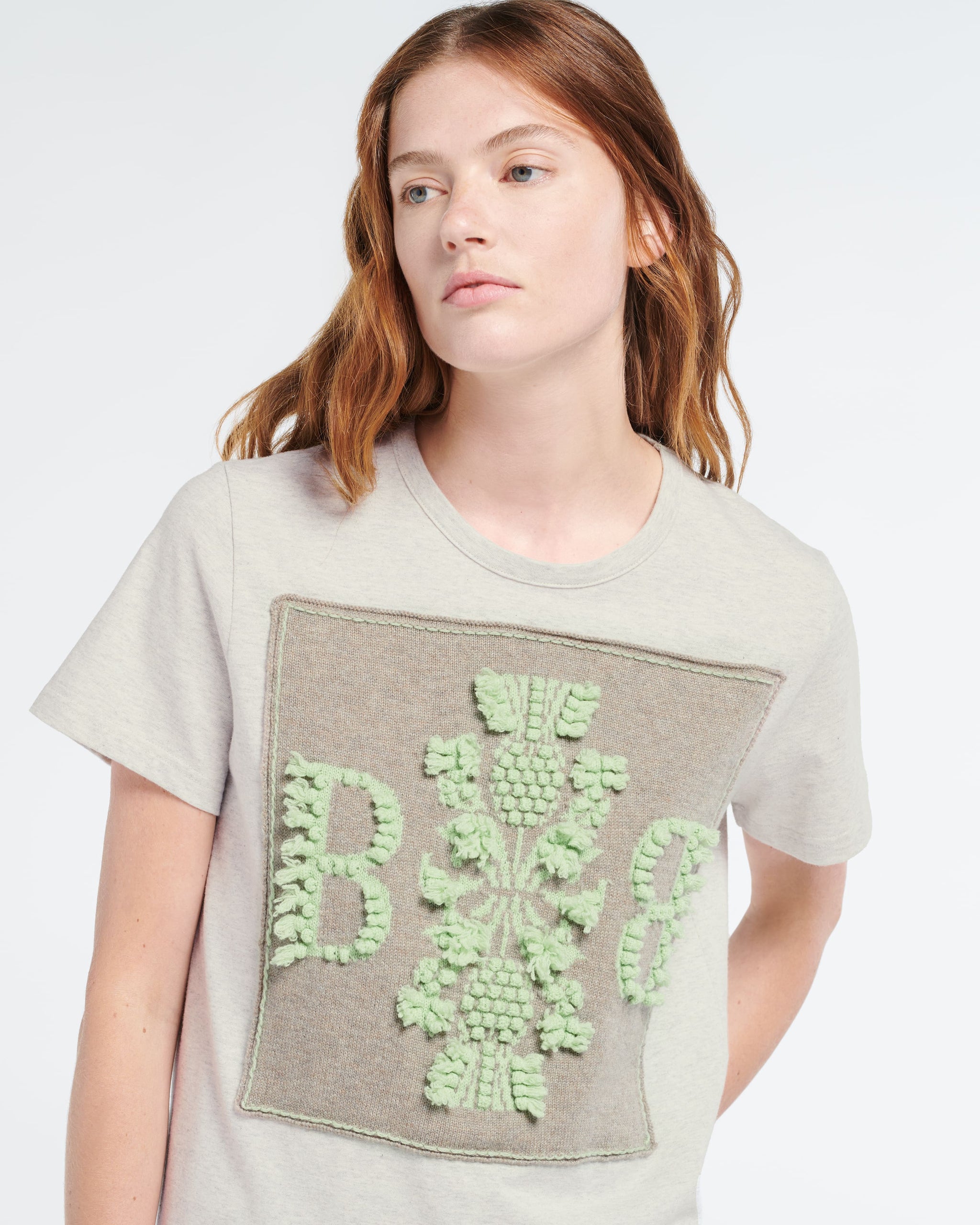 T-shirt with Barrie logo cashmere patch | Barrie - Barrie