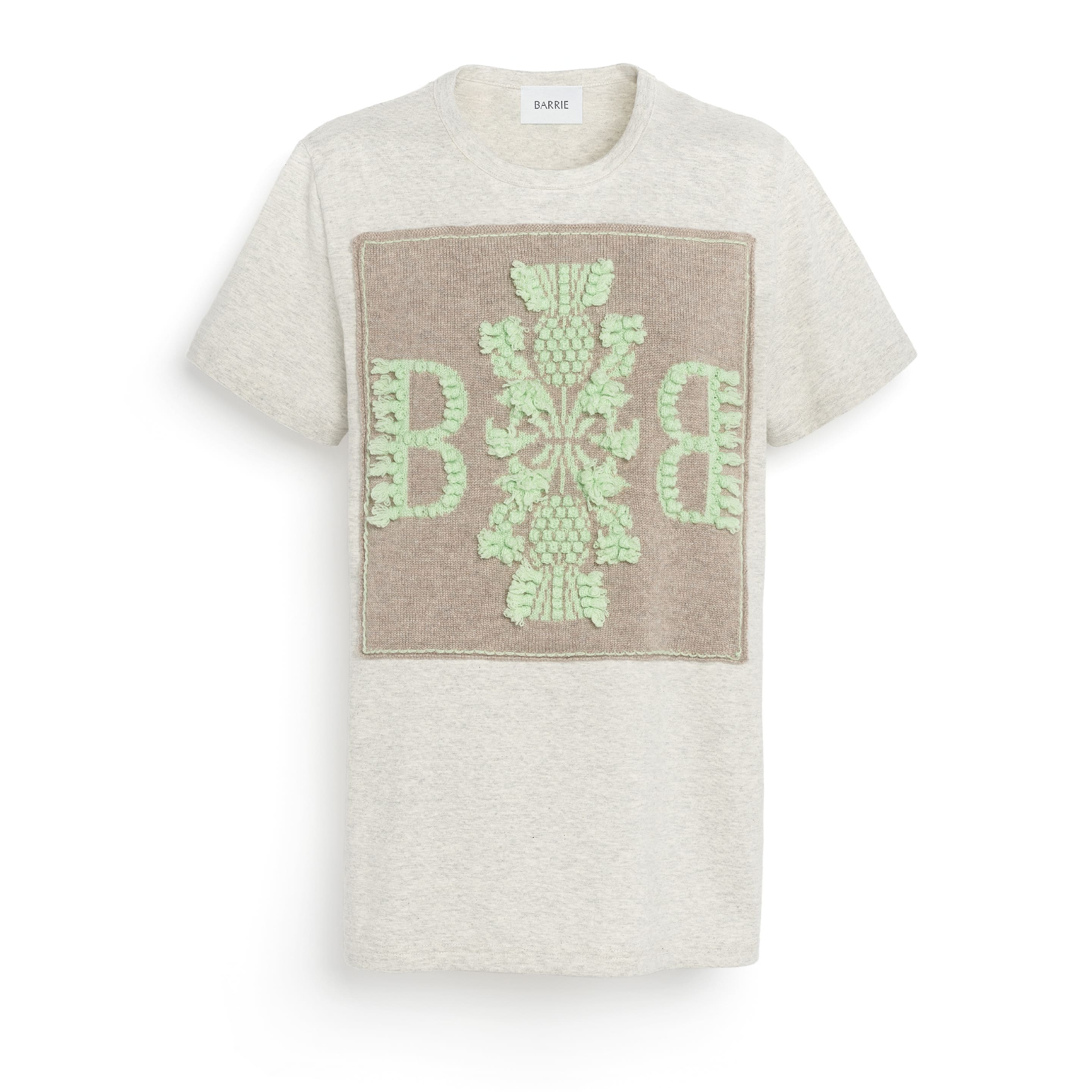 T-Shirt avec patch logo B en cachemire