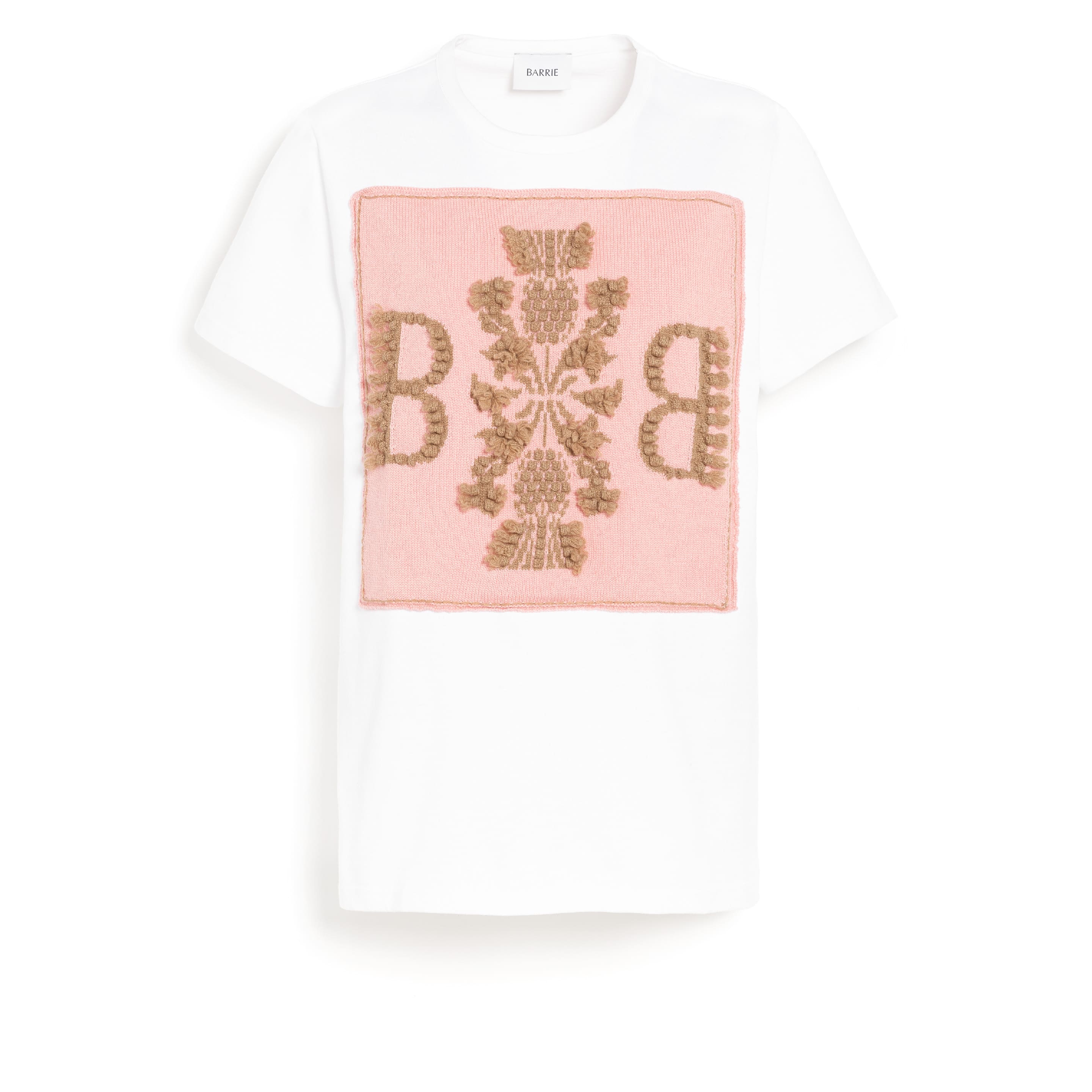 T-Shirt avec patch logo B en cachemire
