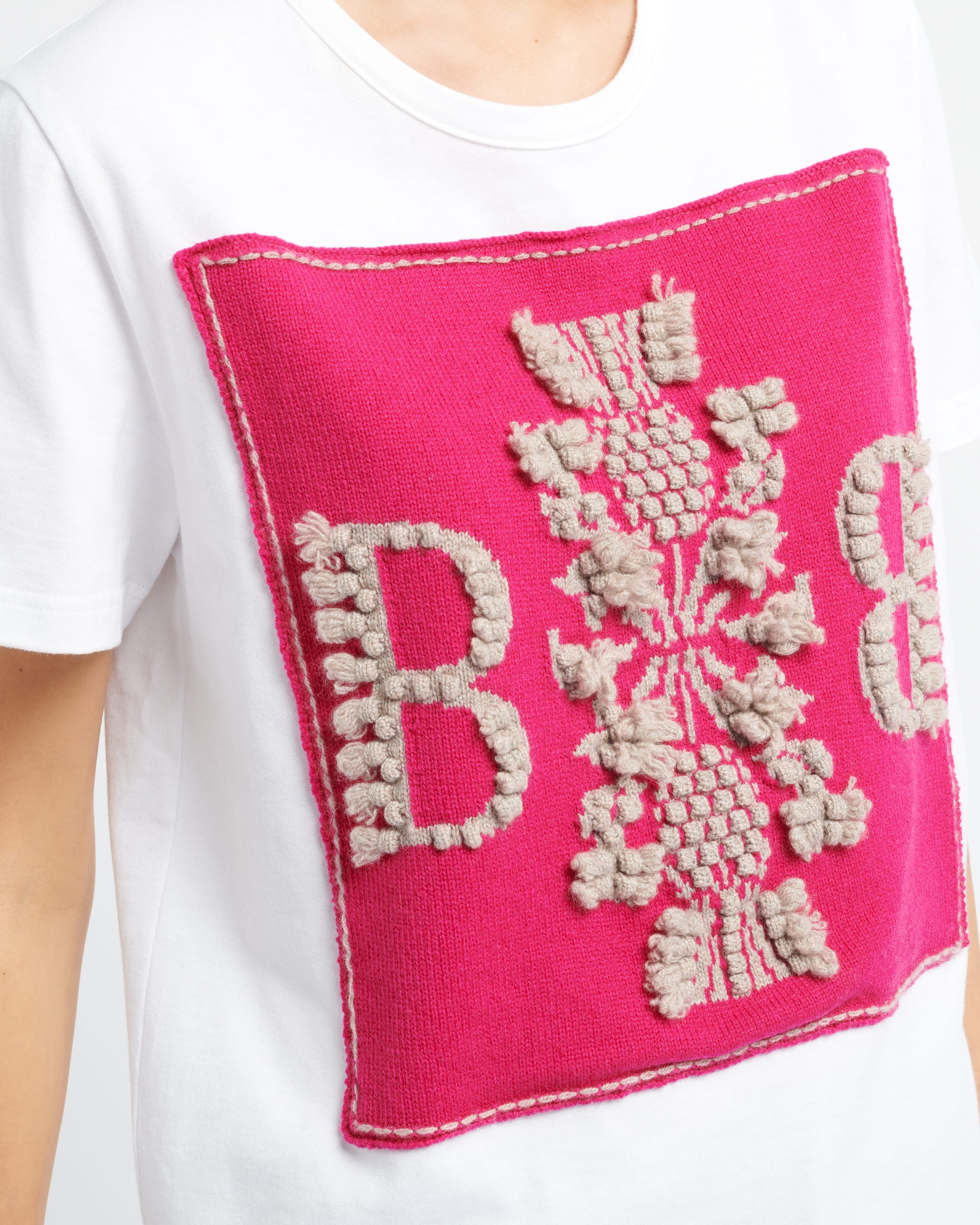 T-shirt with Barrie logo cashmere patch | Barrie - Barrie