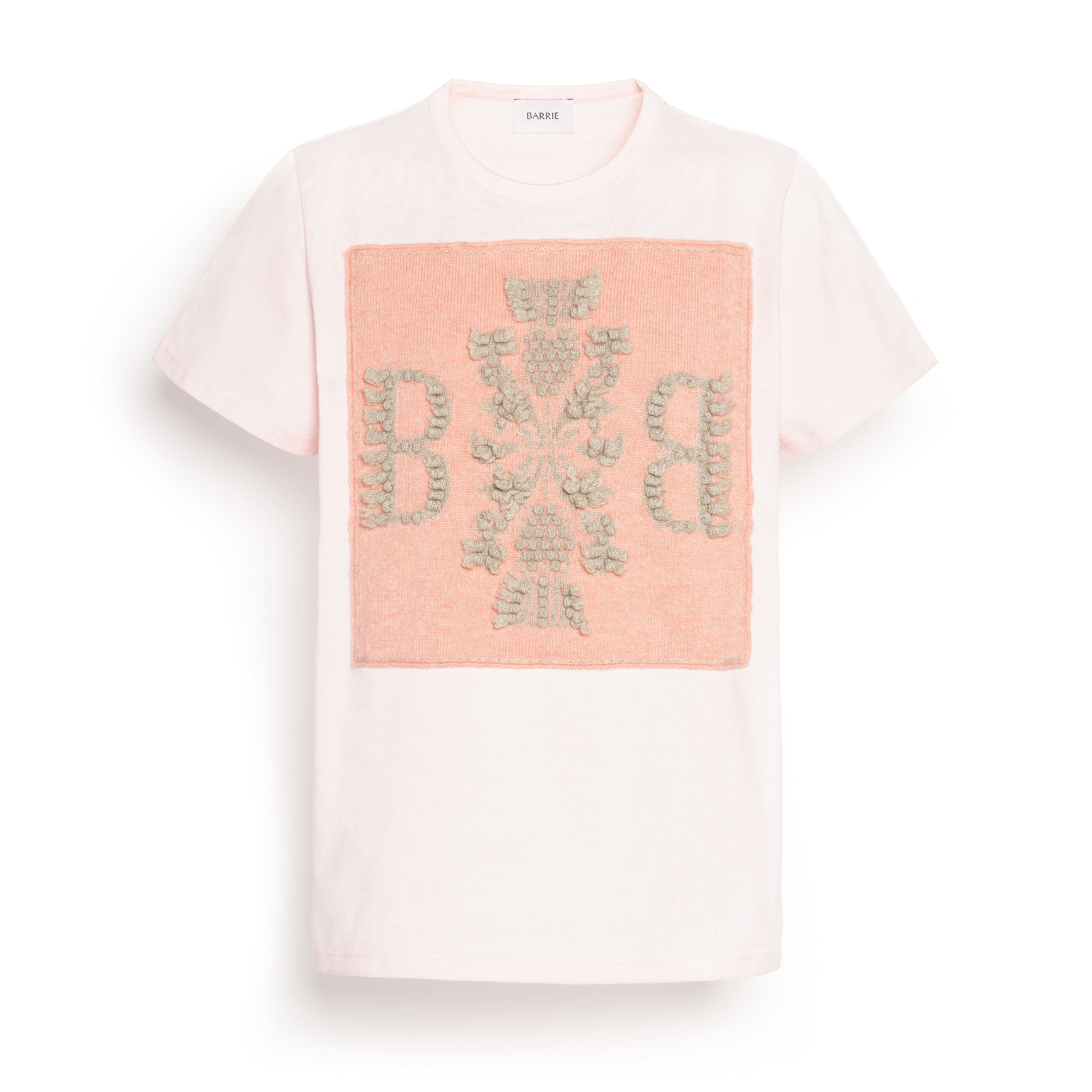 T-Shirt avec patch logo B en cachemire