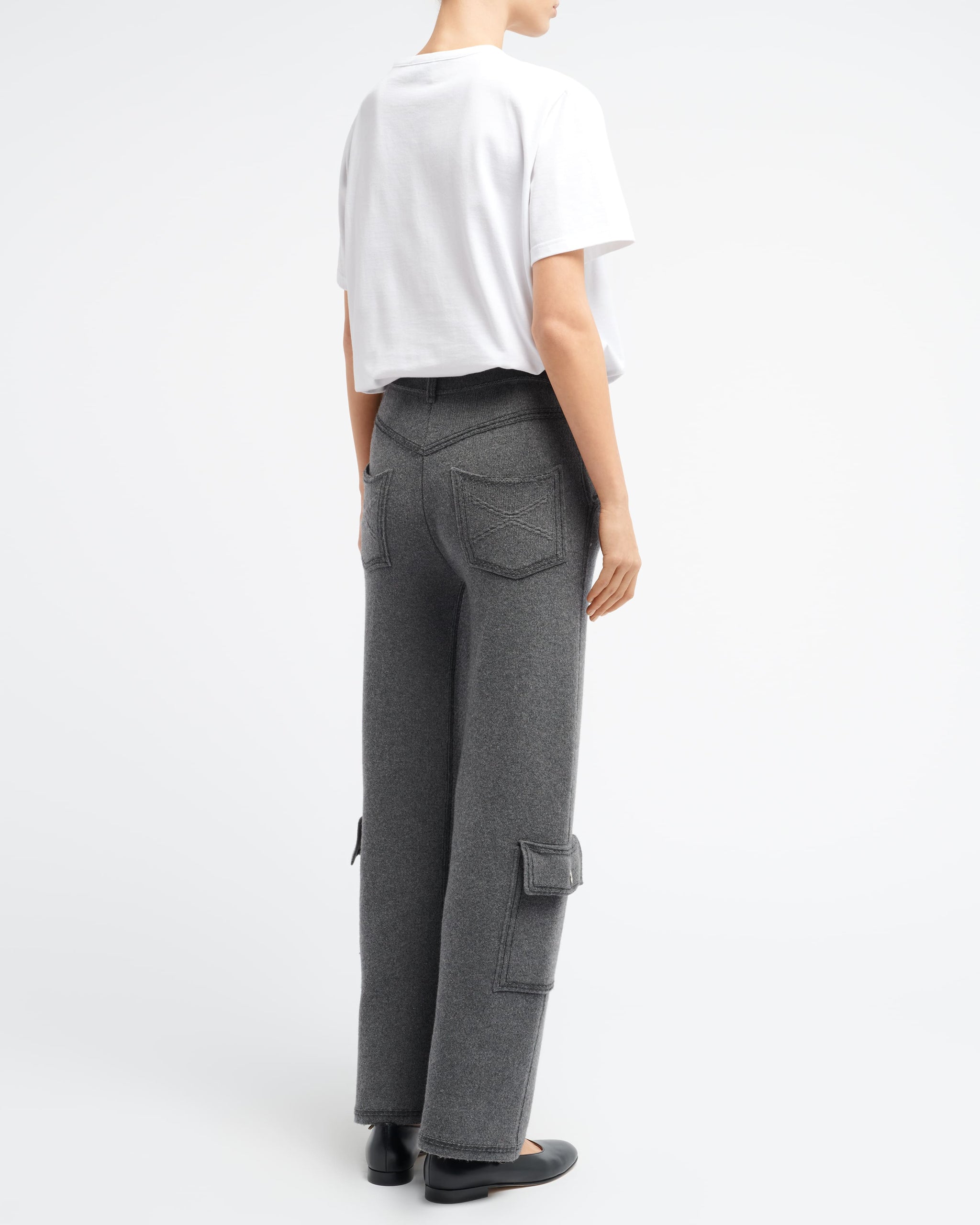 캐시미어 B 로고 패치 장식 티셔츠 | Barrie - Barrie