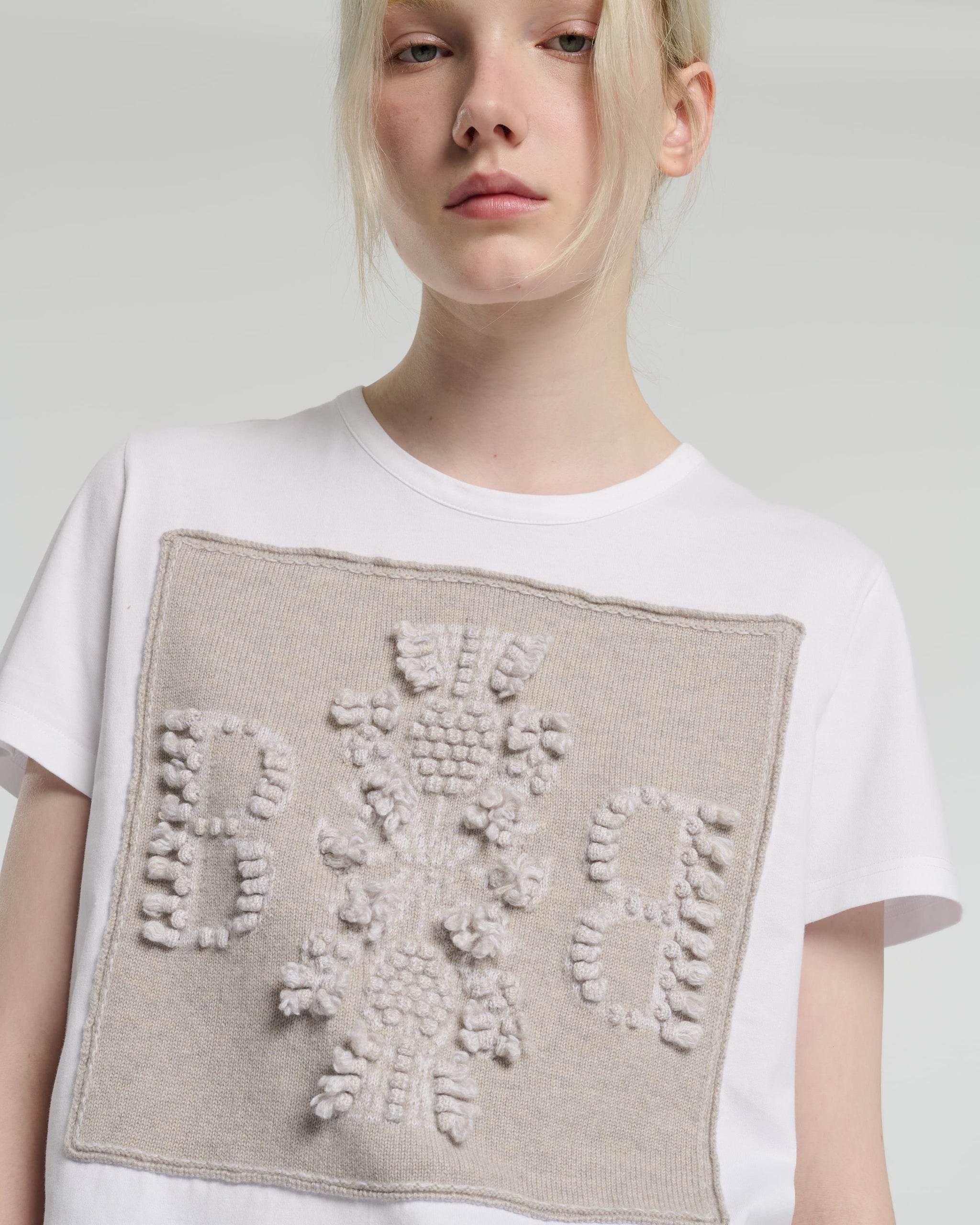 T-shirt with Barrie logo cashmere patch | Barrie - Barrie