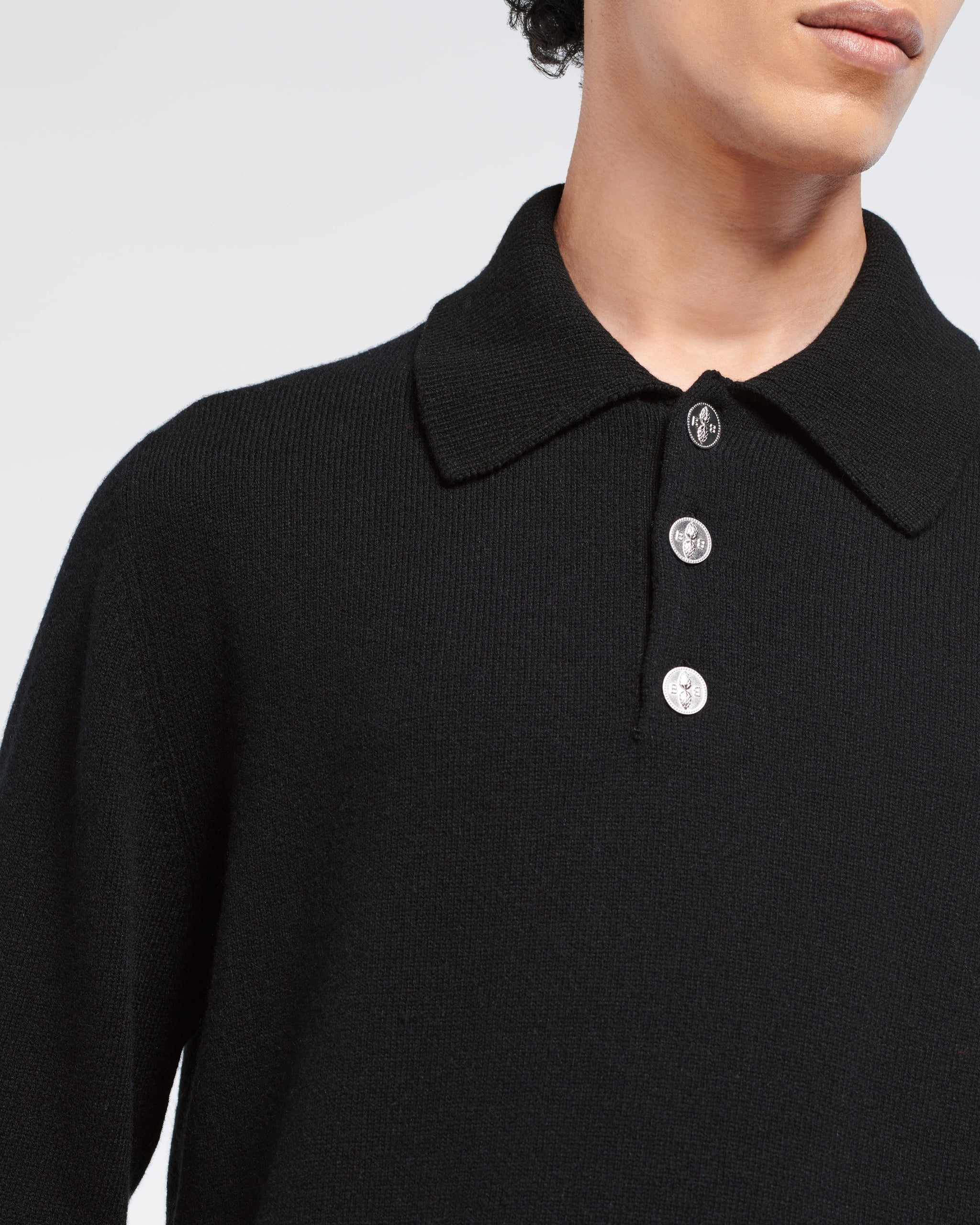 Pull B Label à col polo en cachemire | Barrie - Barrie