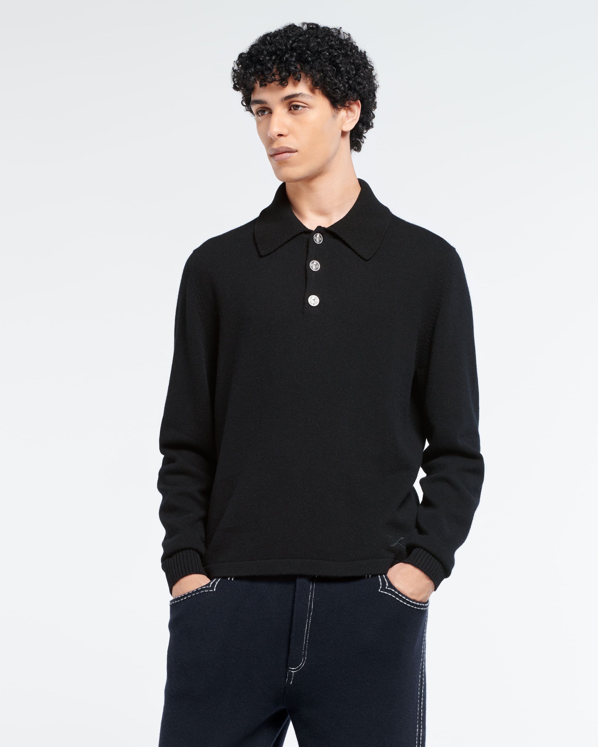 Pull B Label à col polo en cachemire | Barrie - Barrie