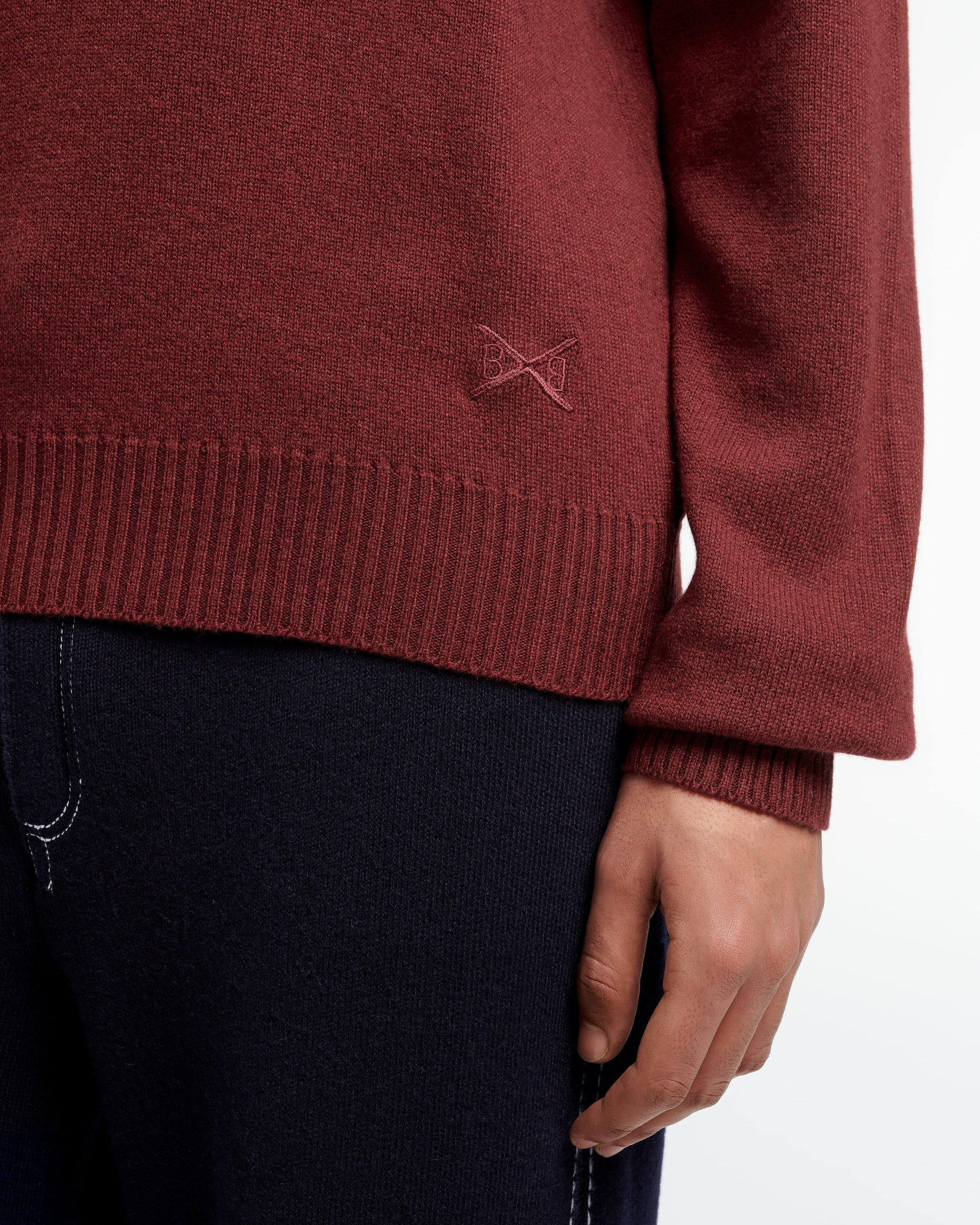 Round neck cashmere B Label jumper | Barrie - Barrie