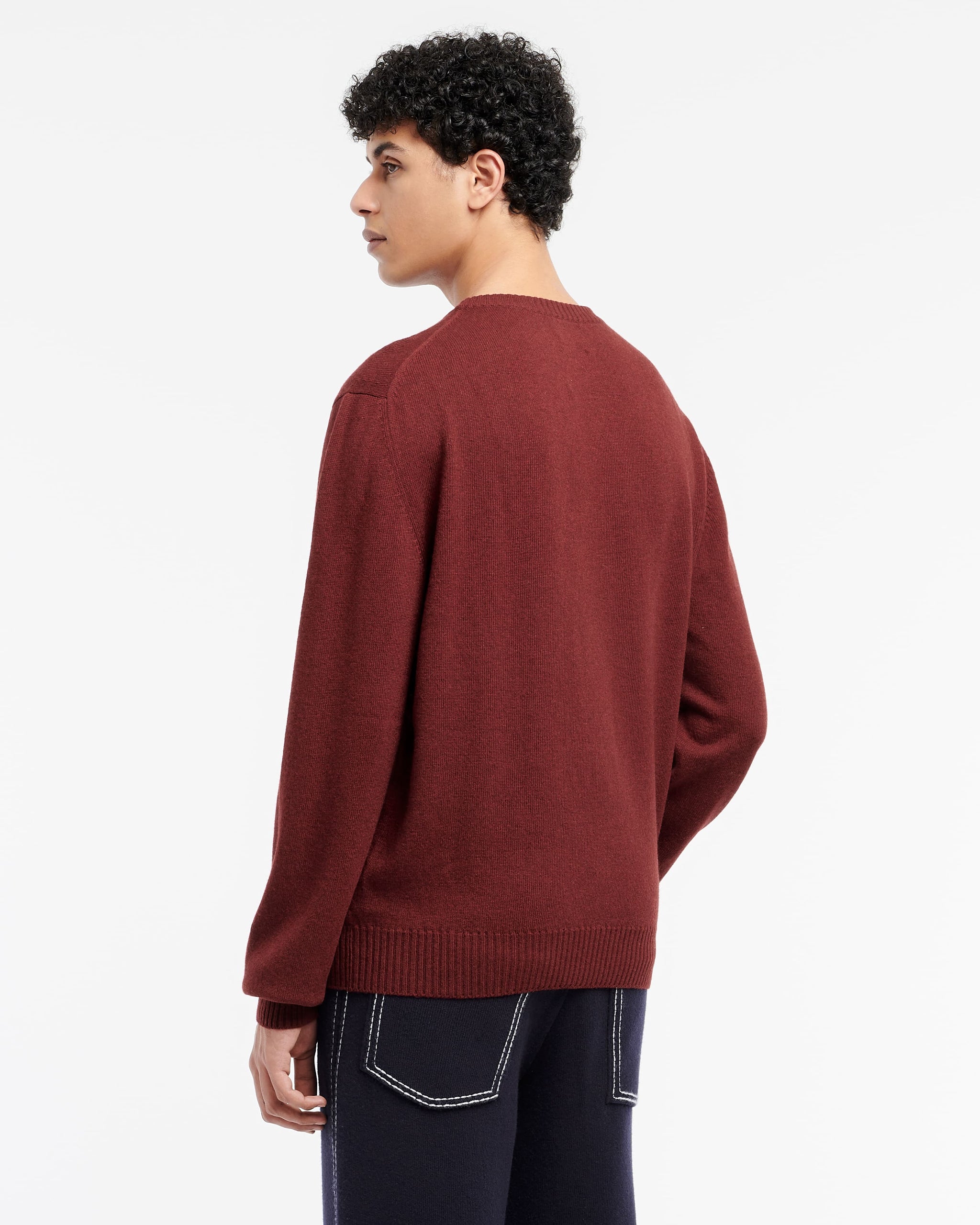 Round neck cashmere B Label jumper | Barrie - Barrie