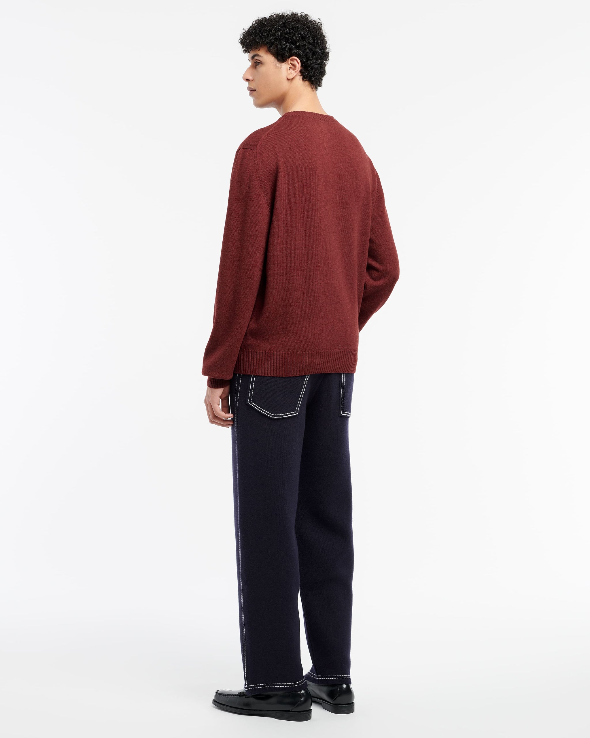 Round neck cashmere B Label jumper | Barrie - Barrie