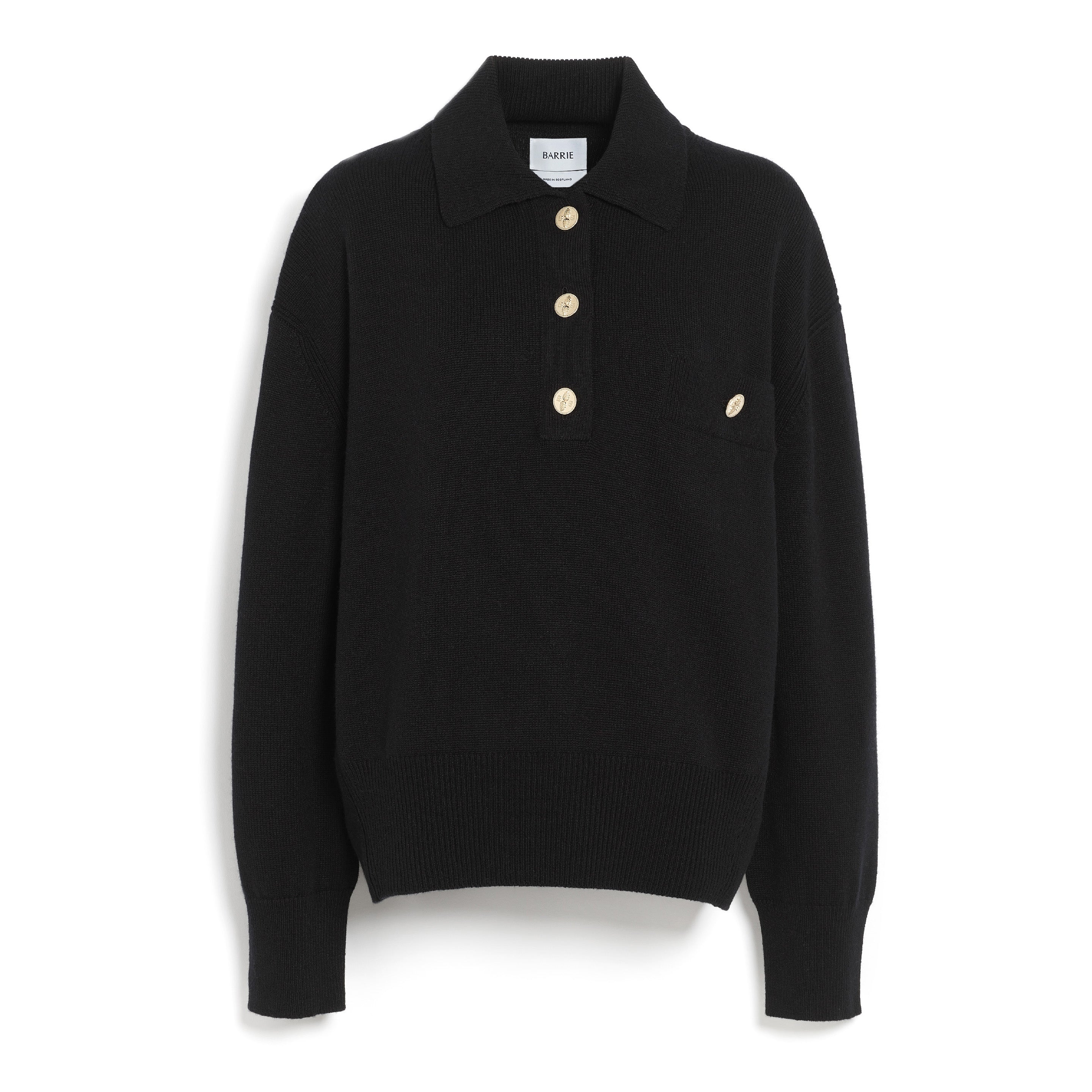 Pull à col polo en cachemire