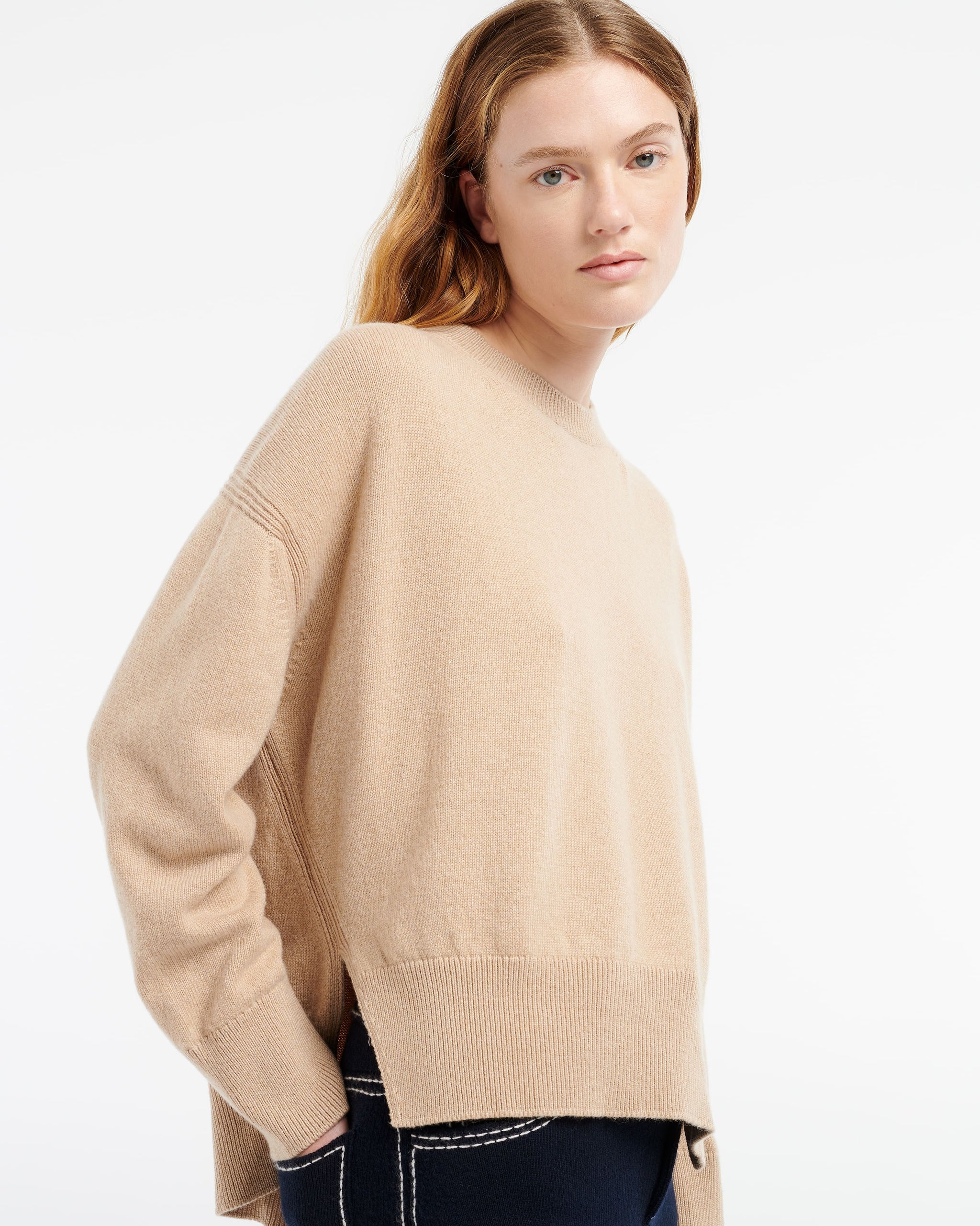 Pull col rond oversize en cachemire | Barrie - Barrie