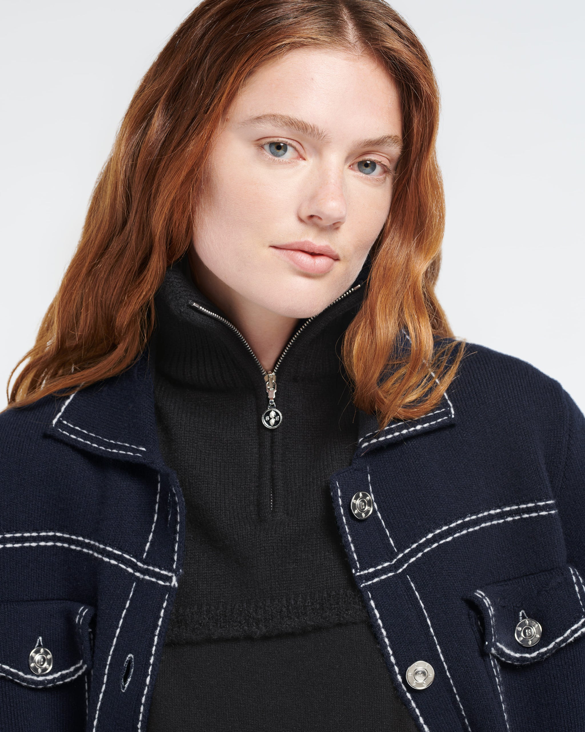 Shearling collar in cashmere and alpaca | Barrie - Barrie