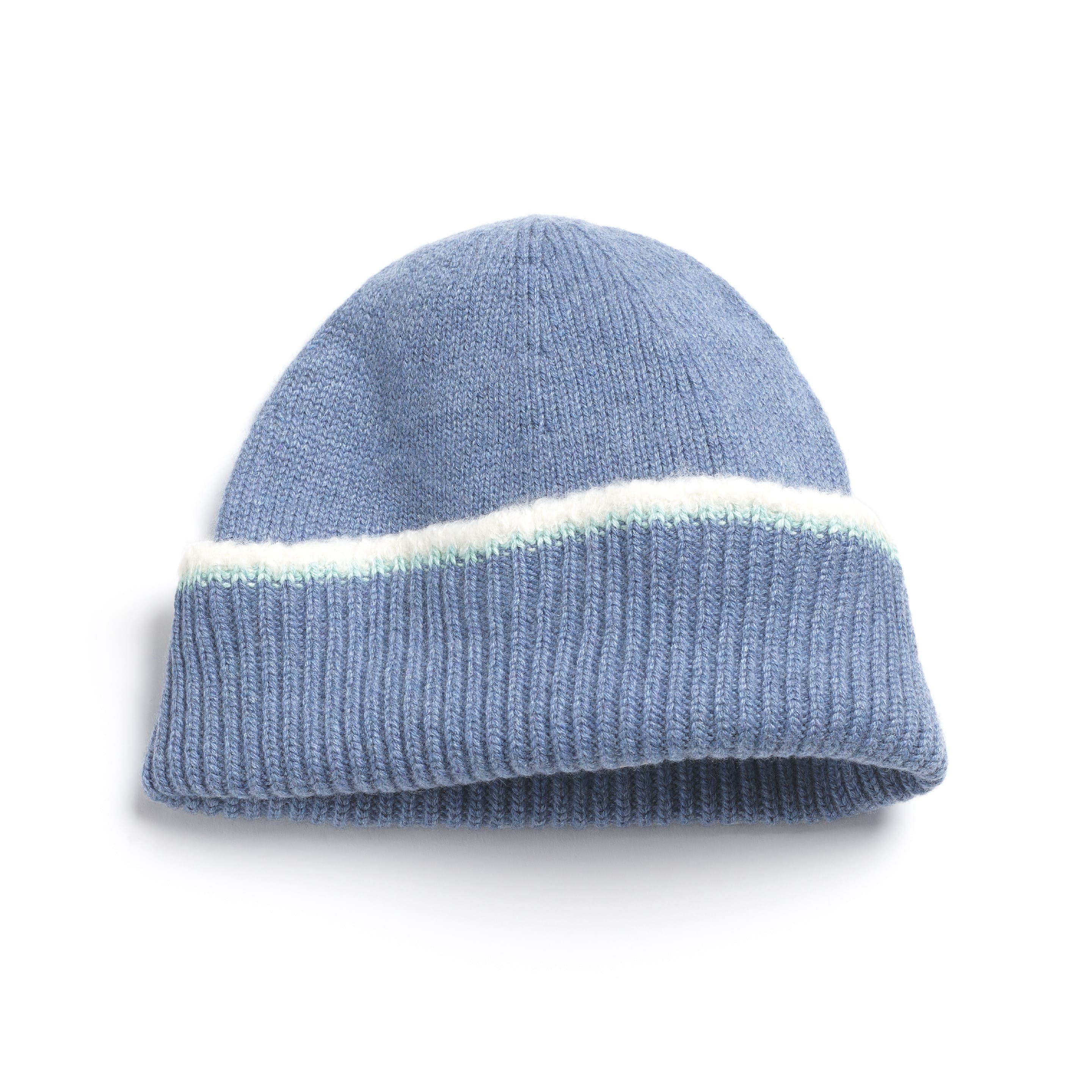 Shearling-effect cashmere beanie