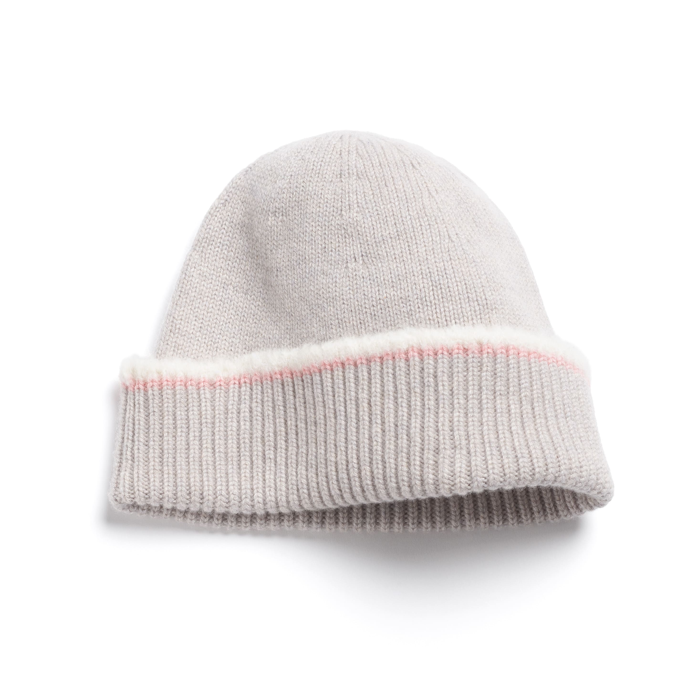 Bonnet en cachemire effet shearling