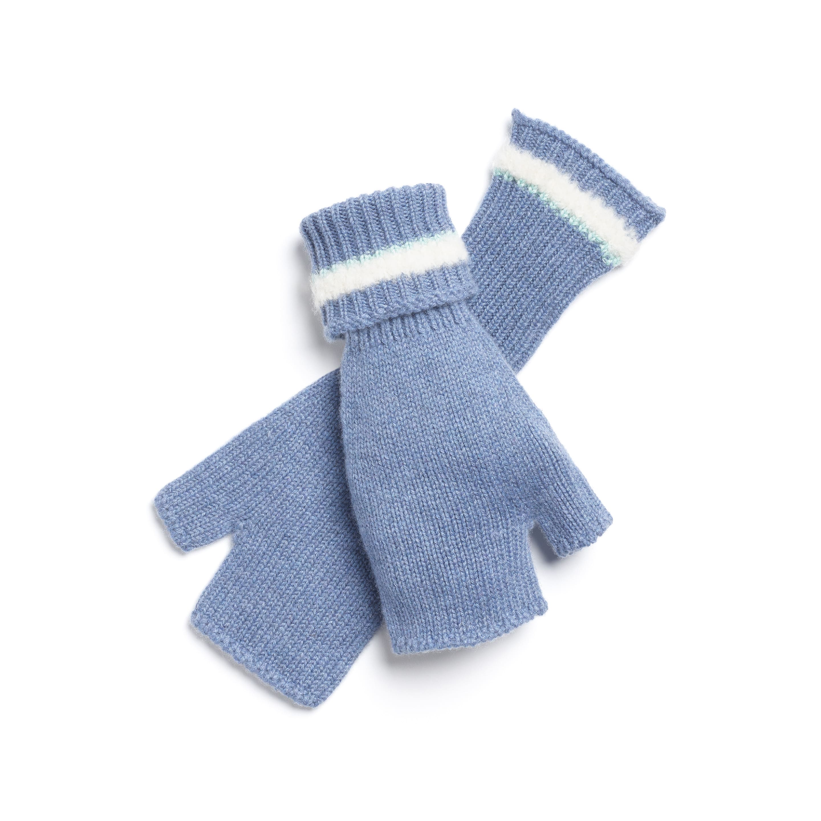 Shearling-effect cashmere fingerless gloves