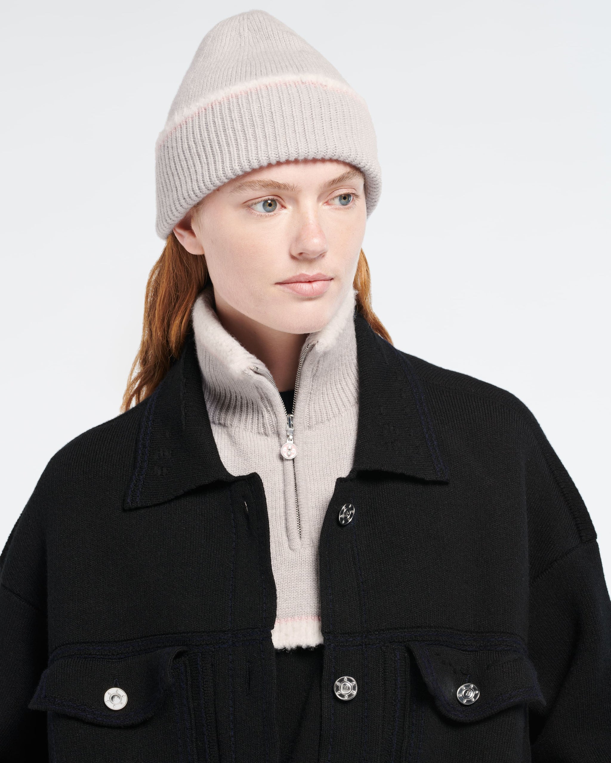Shearling collar in cashmere and alpaca | Barrie - Barrie