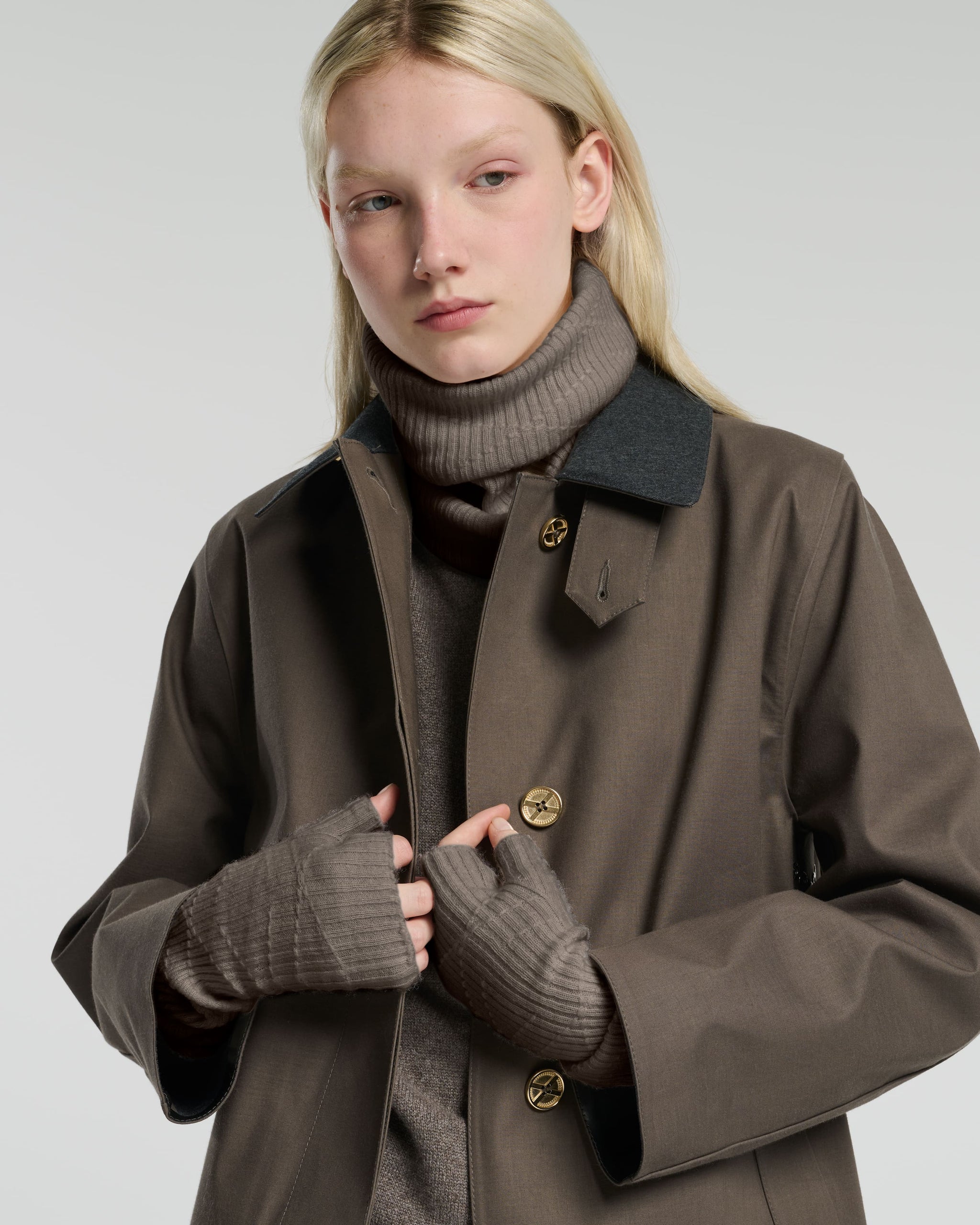 Long cashmere fingerless gloves | Barrie - Barrie