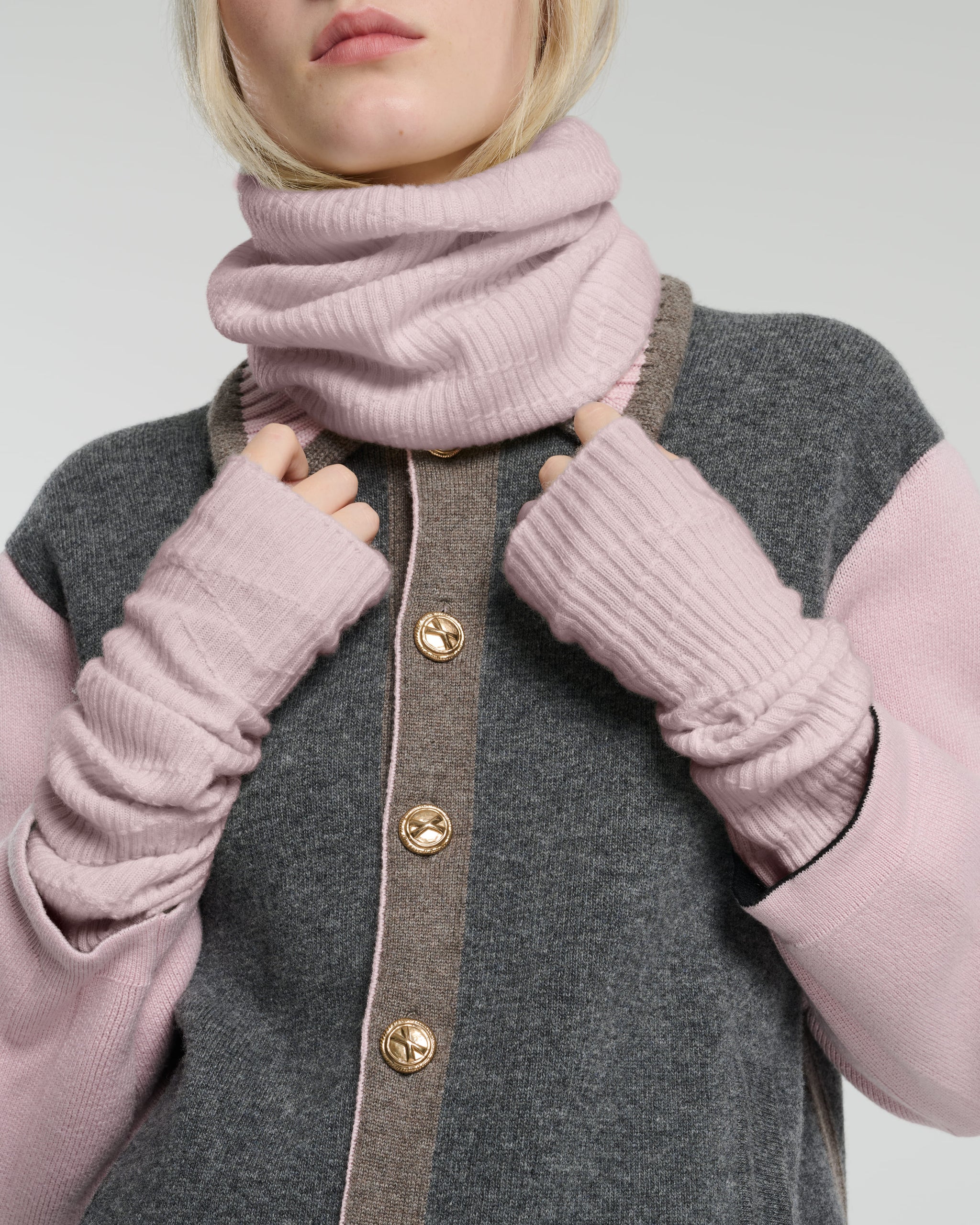 Long cashmere fingerless gloves | Barrie - Barrie