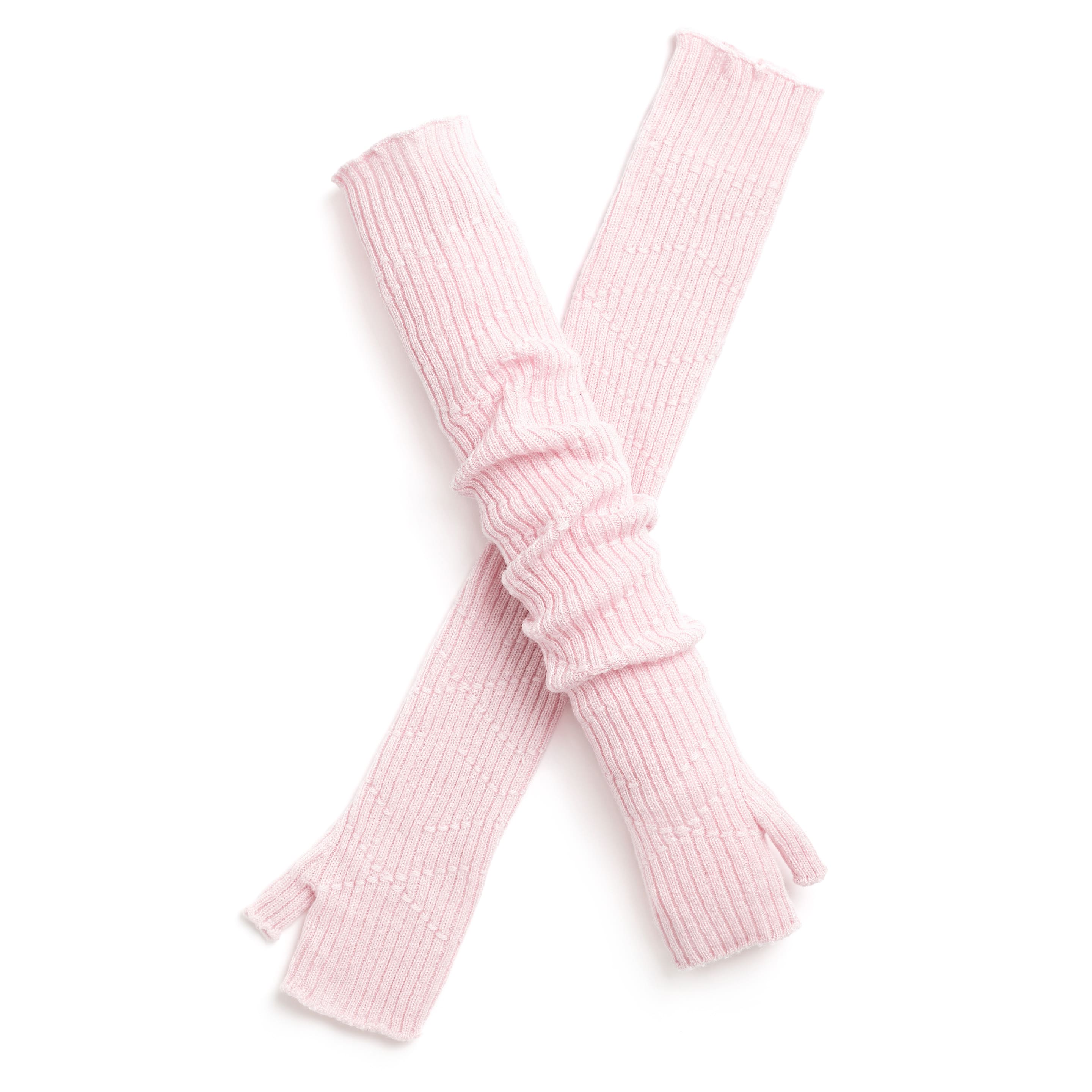 Long cashmere fingerless gloves