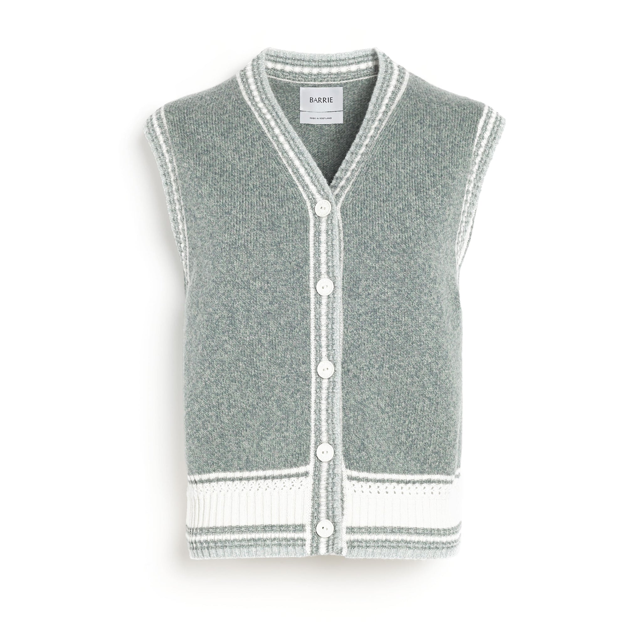 Gilet chiné sans manches en cachemire | Barrie - Barrie