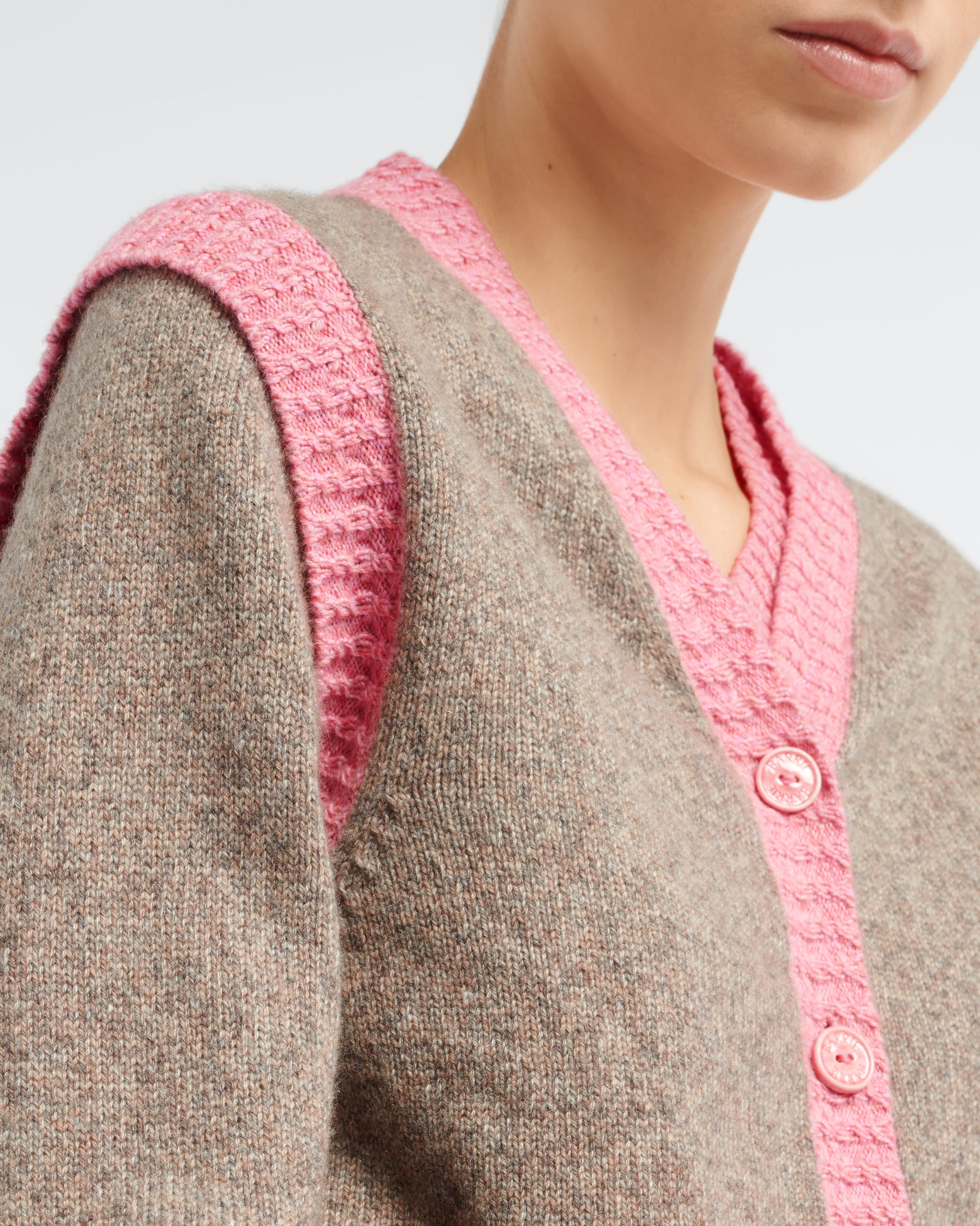 Gilet chiné sans manches en cachemire | Barrie - Barrie
