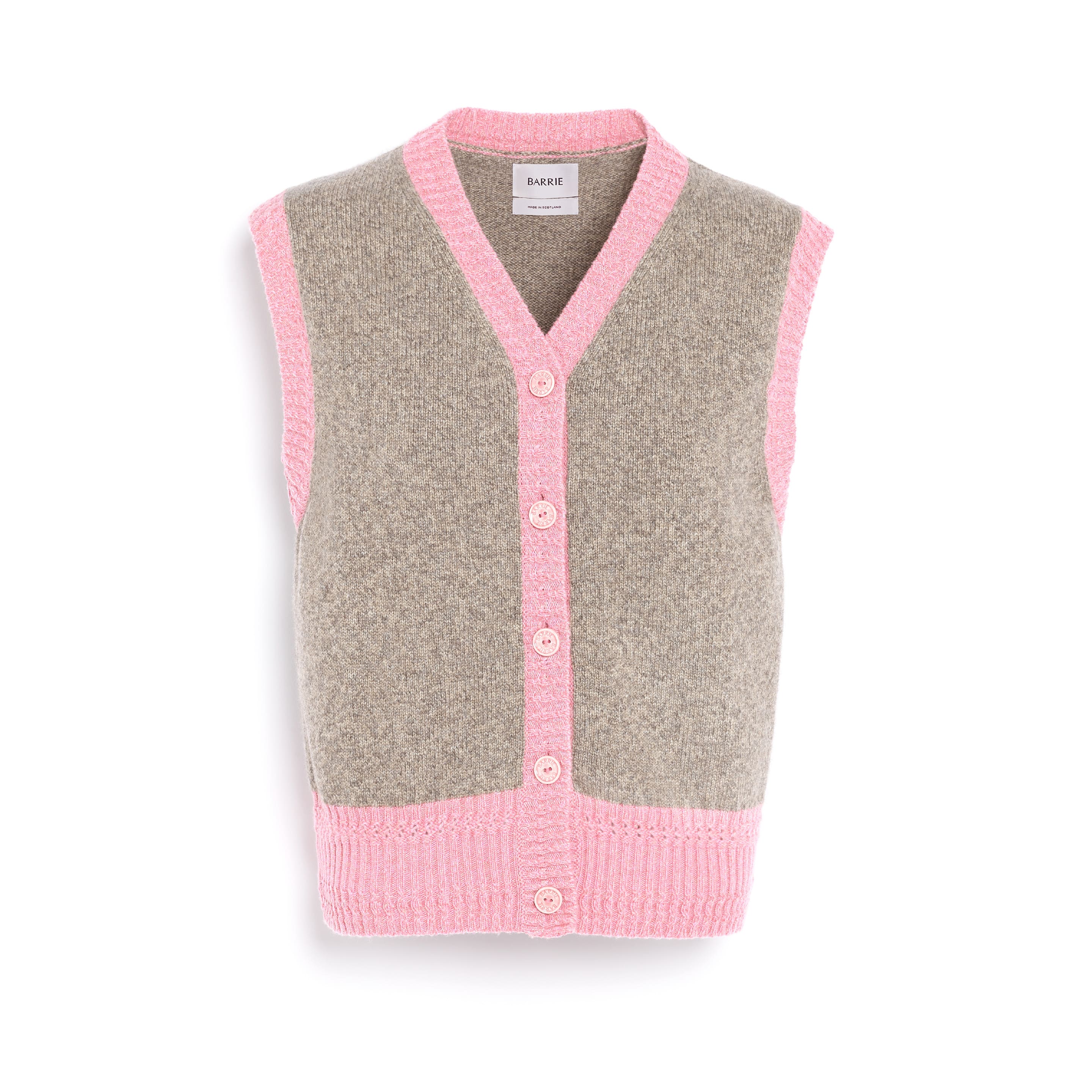 Sleeveless cashmere cardigan