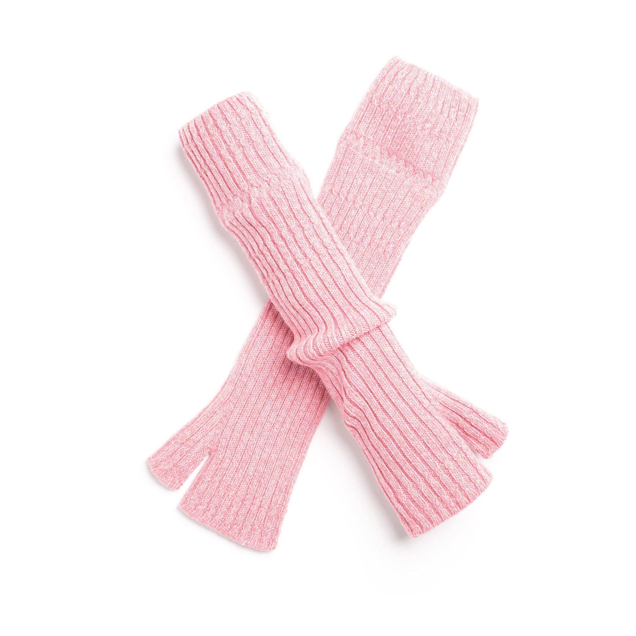 Fingerless gloves in flecked cashmere | Barrie - Barrie