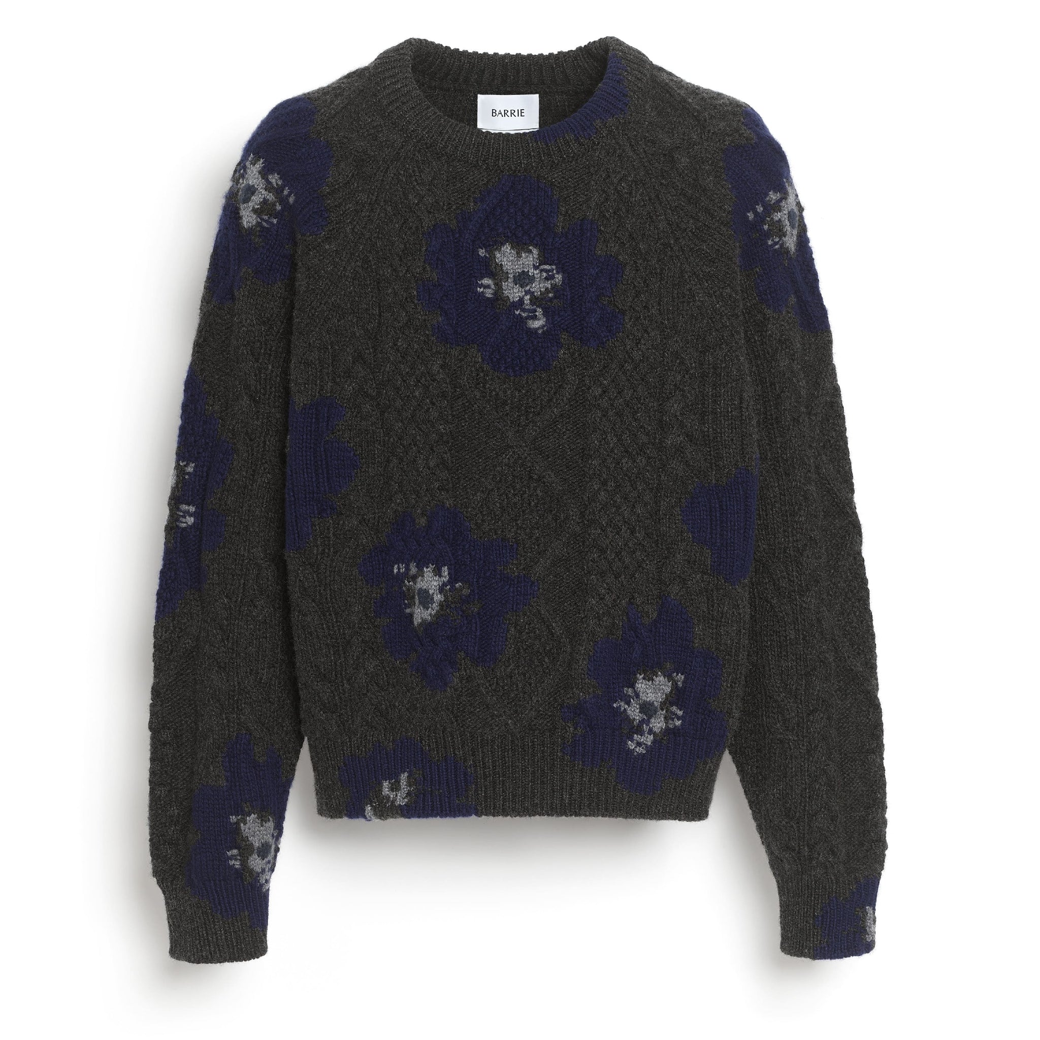 Pull col rond motif fleuri en cachemire | Barrie - Barrie