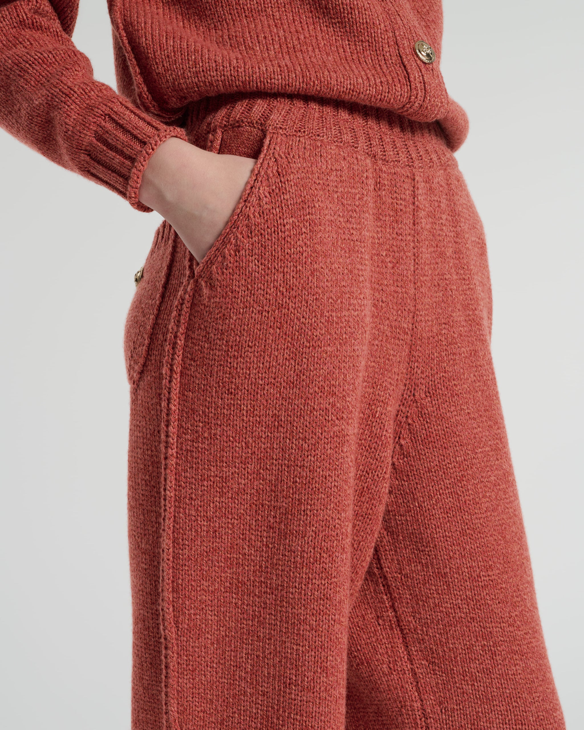 Trousers in chunky cashmere | Barrie - Barrie