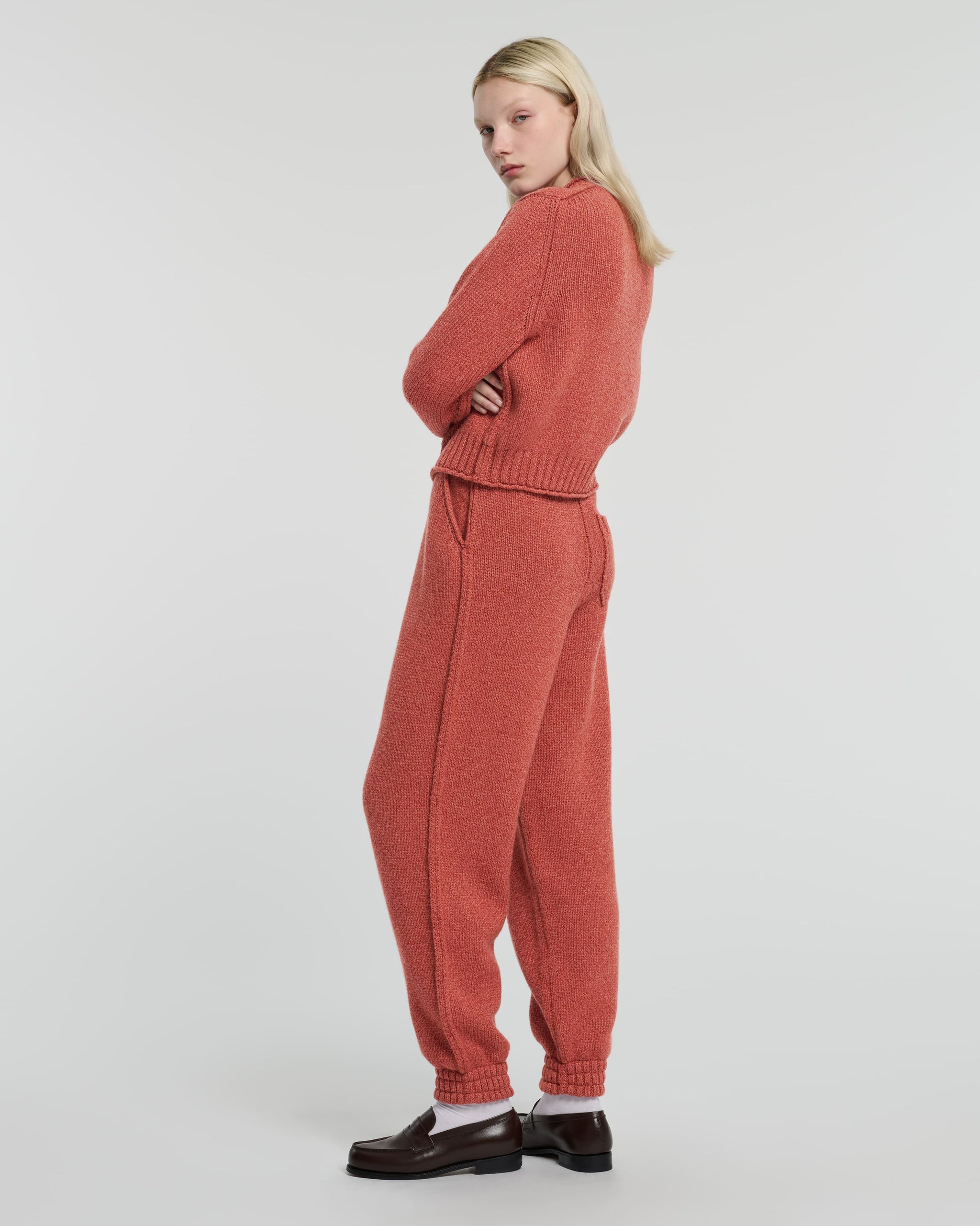 Trousers in chunky cashmere | Barrie - Barrie
