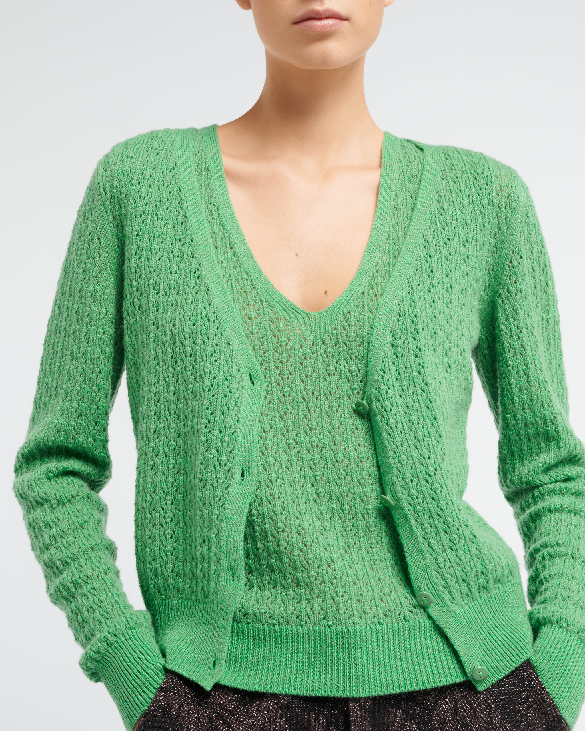 캐시미어 레이스 카디건 | Barrie - Barrie