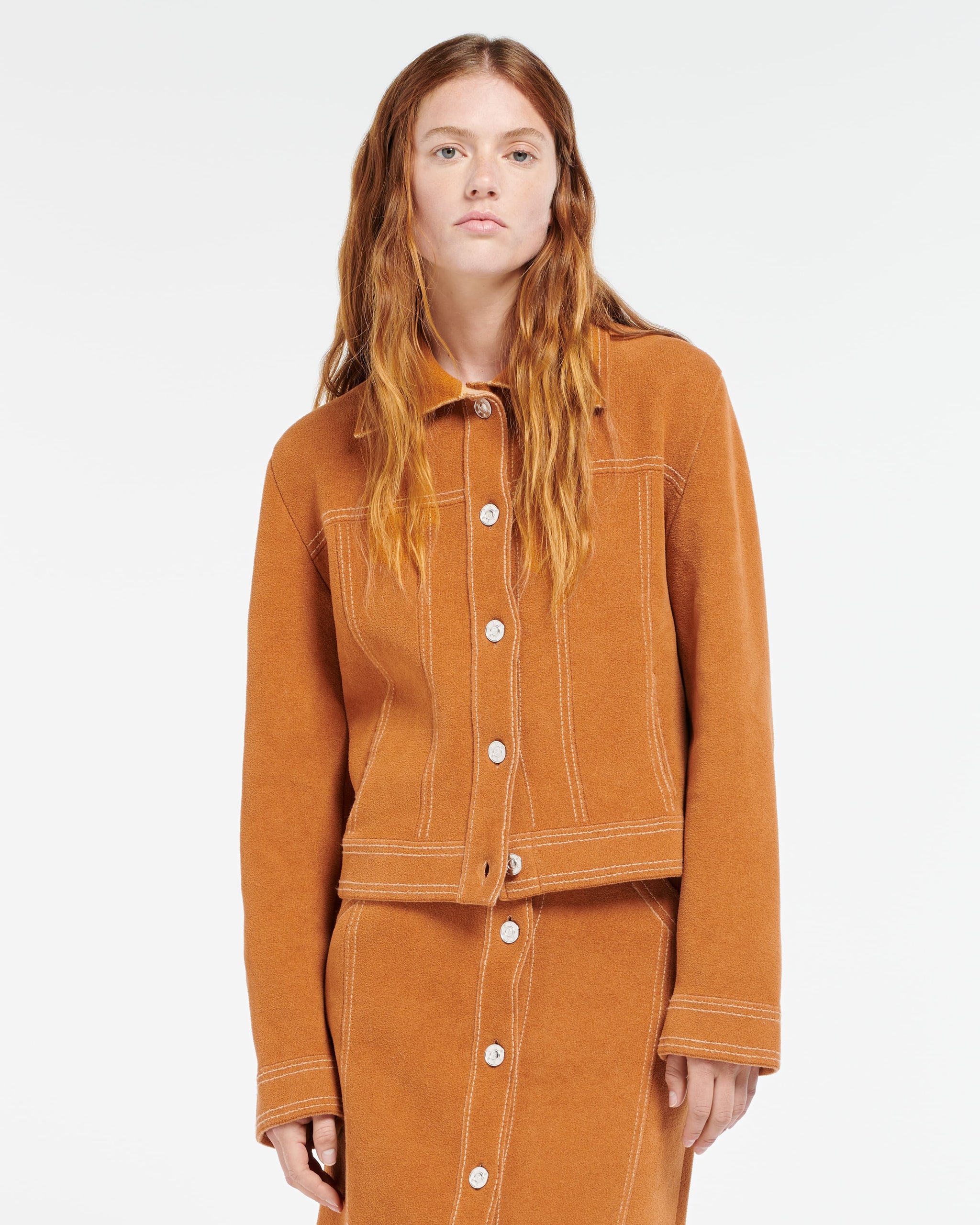 Veste effet suède en cachemire et coton | Barrie - Barrie