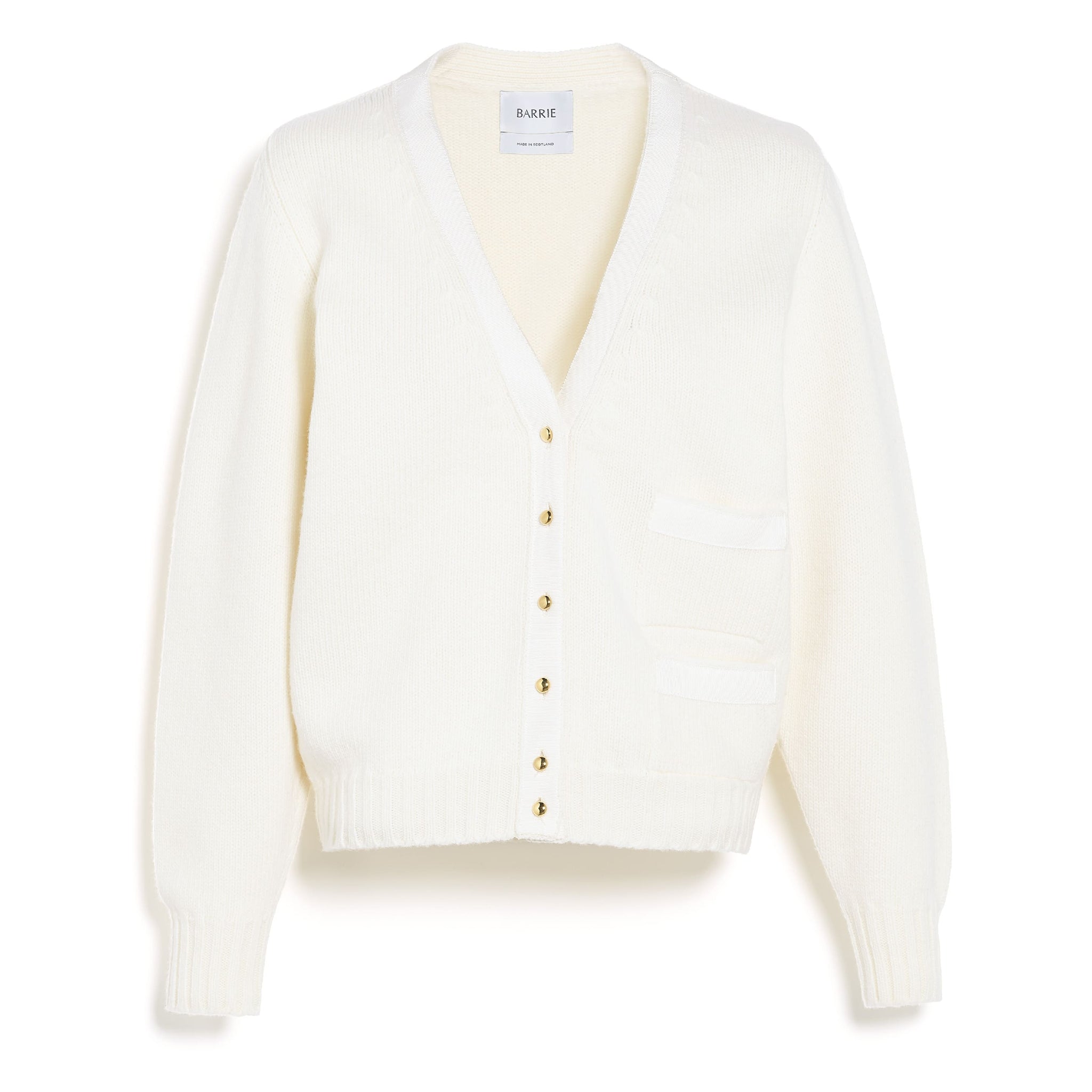 리본 디테일 울 가디건 | Barrie - Barrie