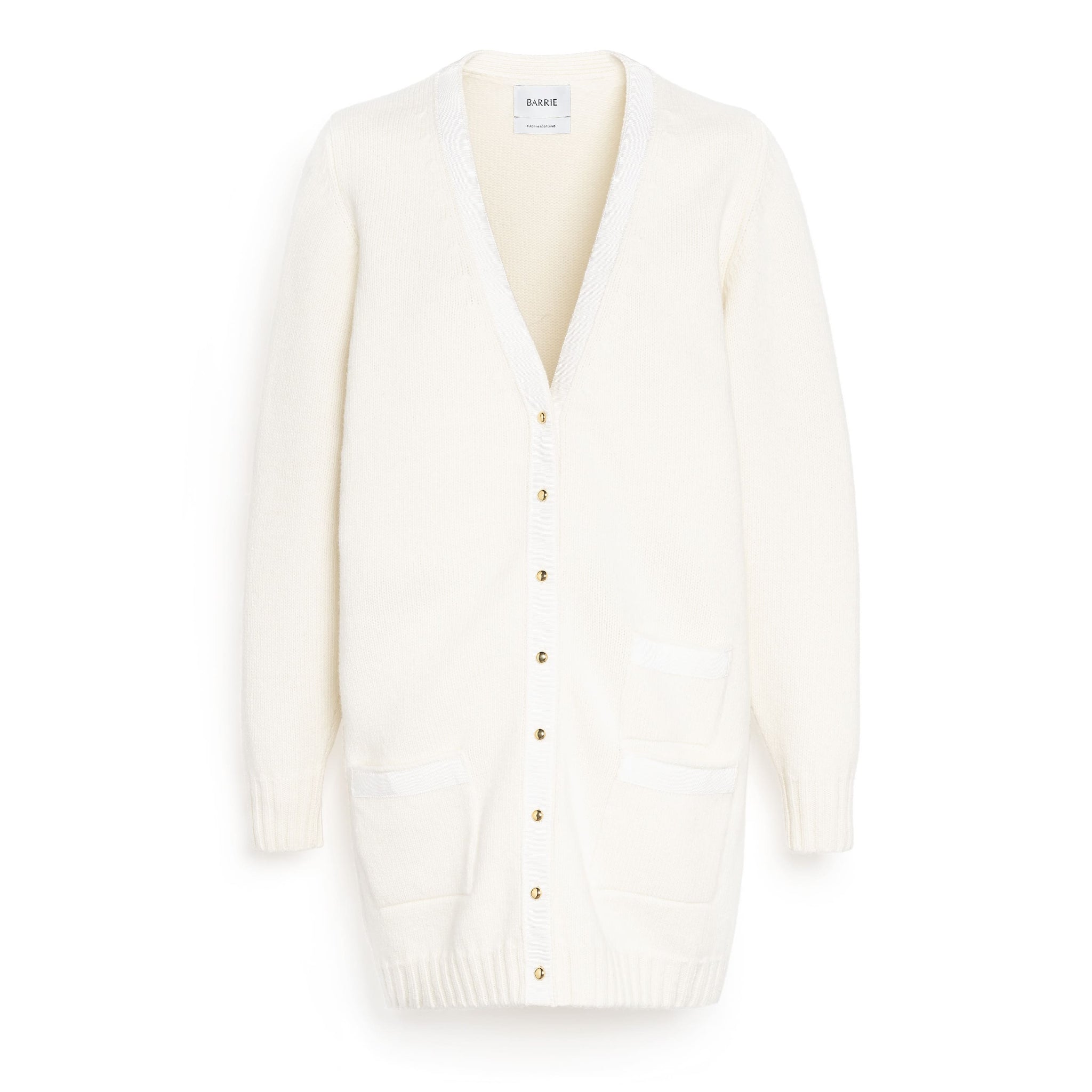 리본 디테일 울 롱 가디건 | Barrie - Barrie