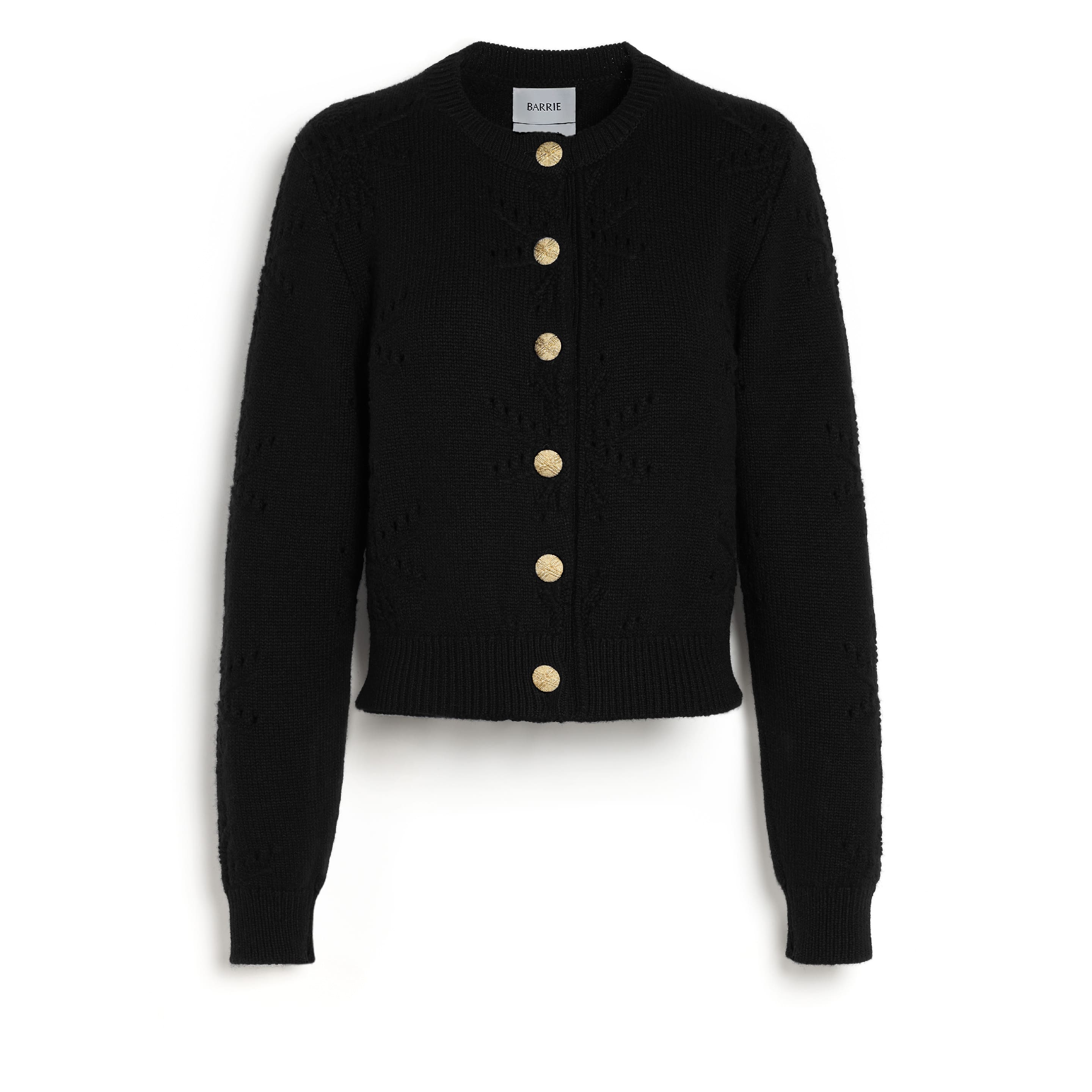 Cashmere and cotton cardigan with an all-over motif