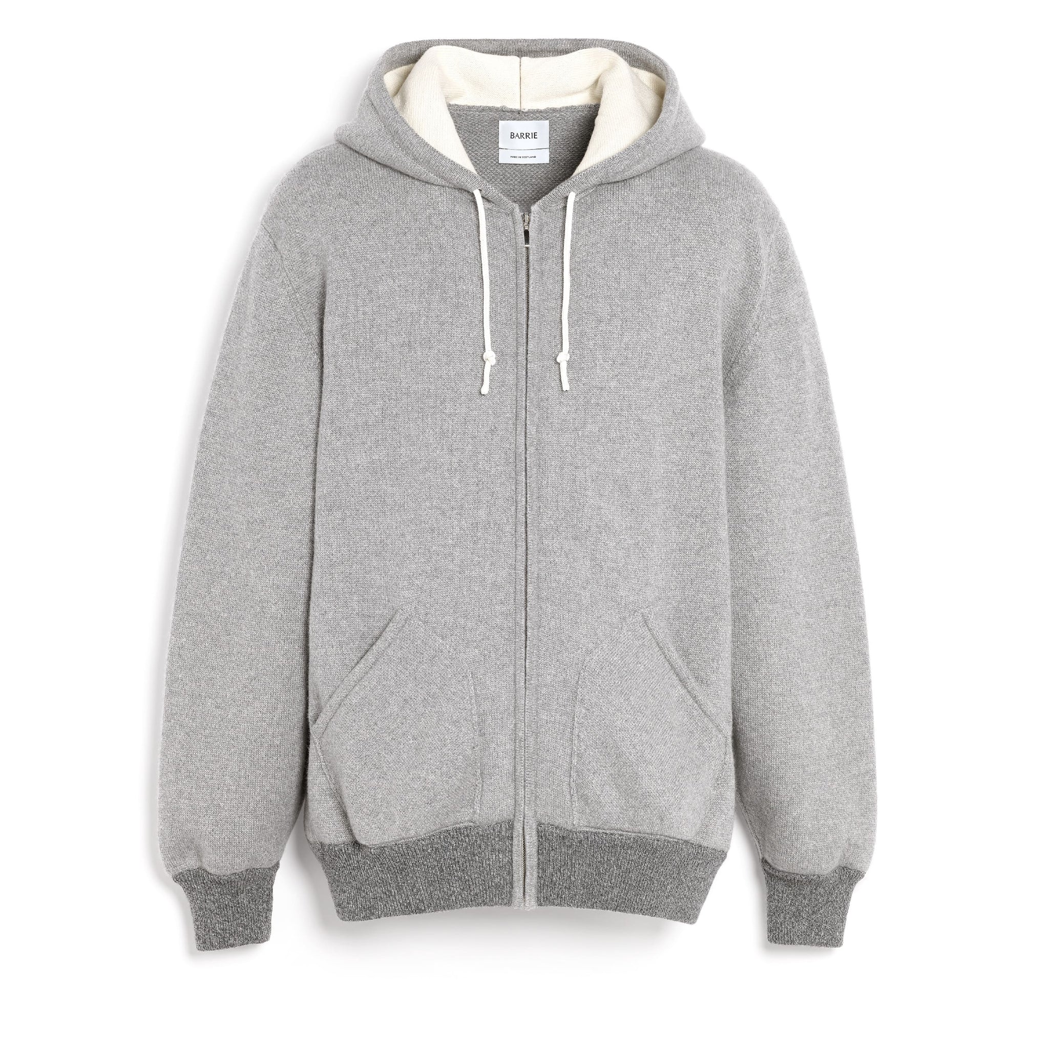 Sportswear hooded jacket in cashmere and cotton | Barrie - Barrie