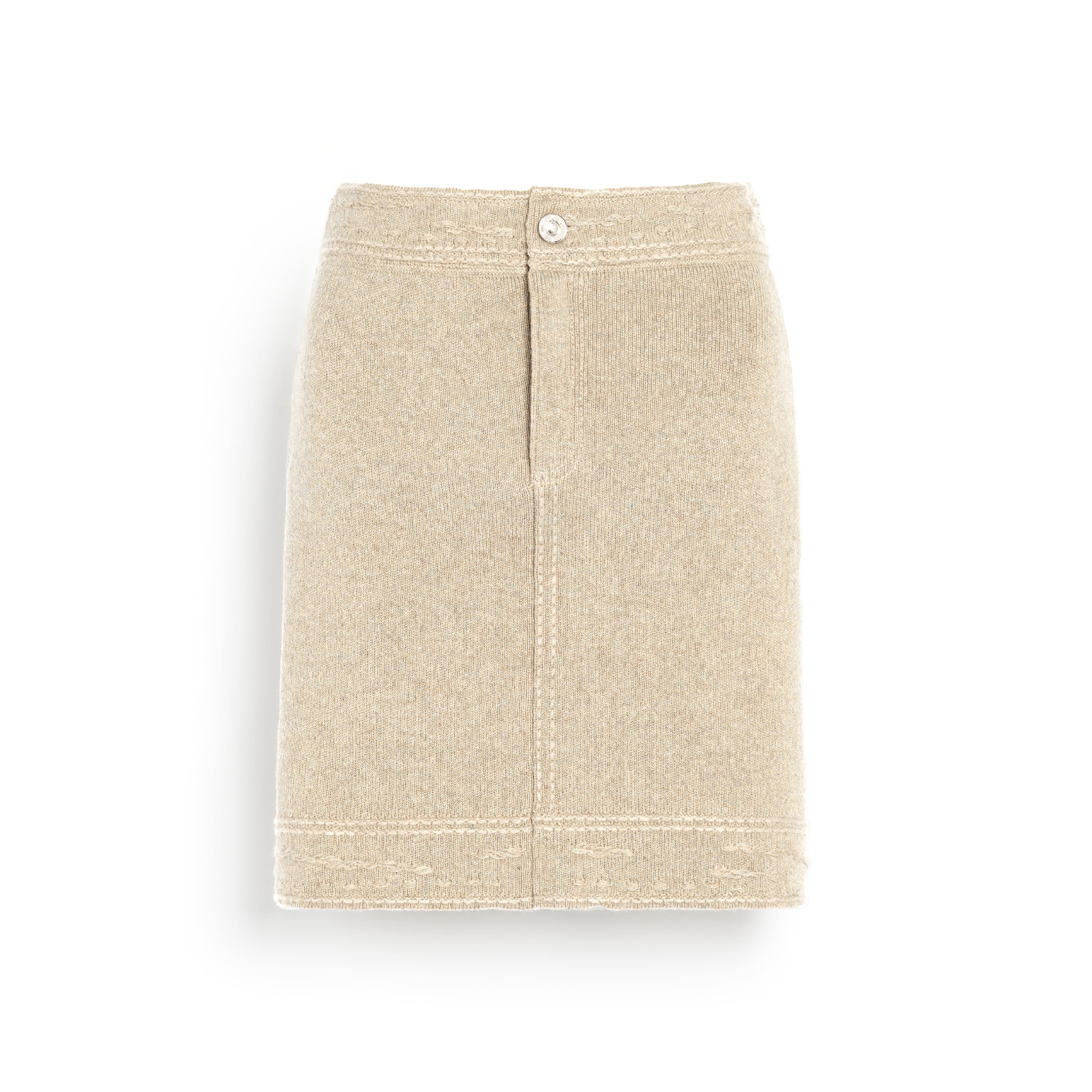 Patchwork Denim skirt in cashmere and cotton