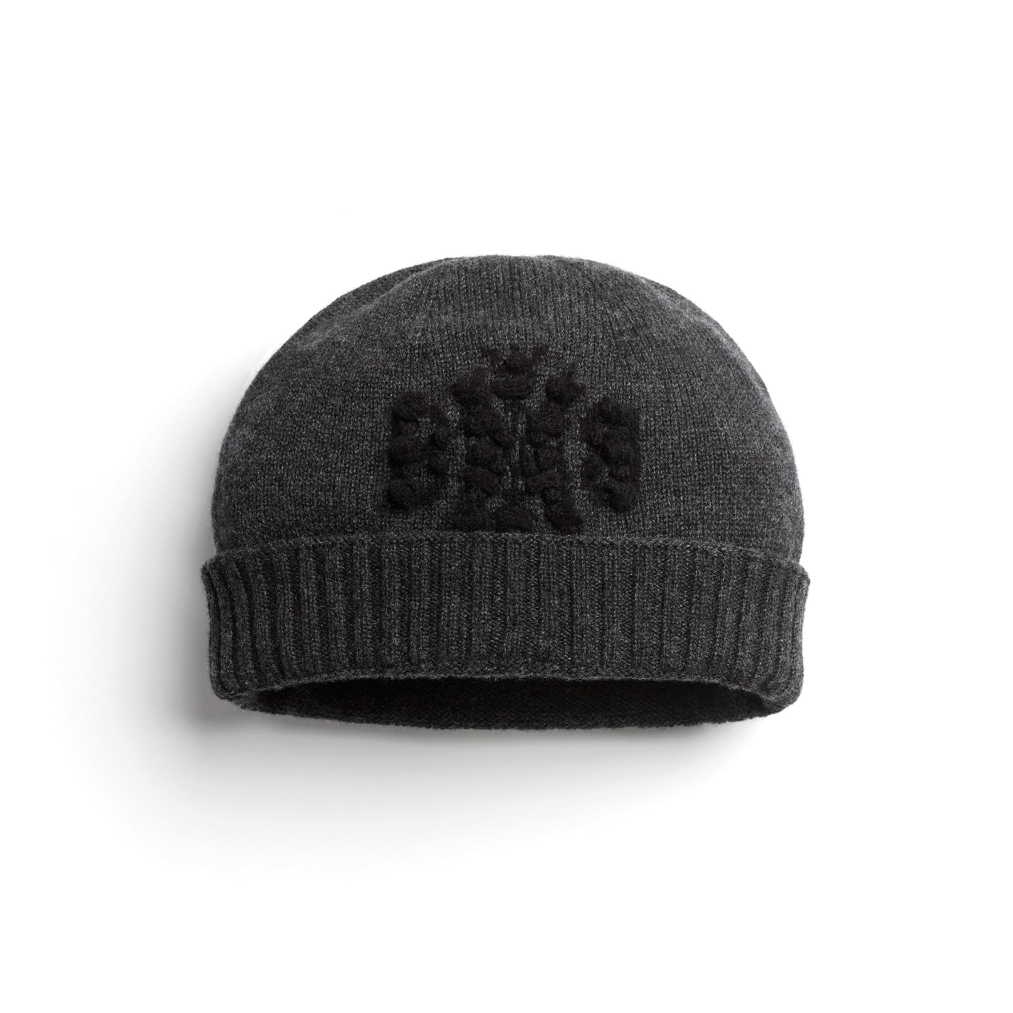 Cashmere beanie hat with B logo  | Barrie - Barrie