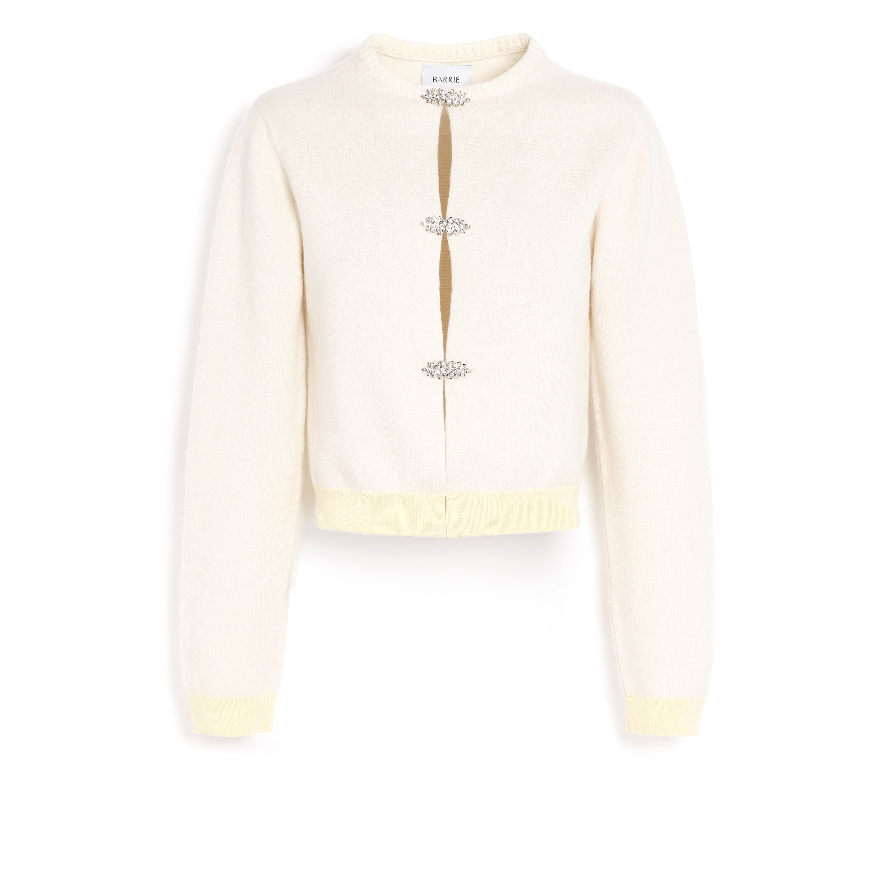 Cashmere cardigan with jewelled details