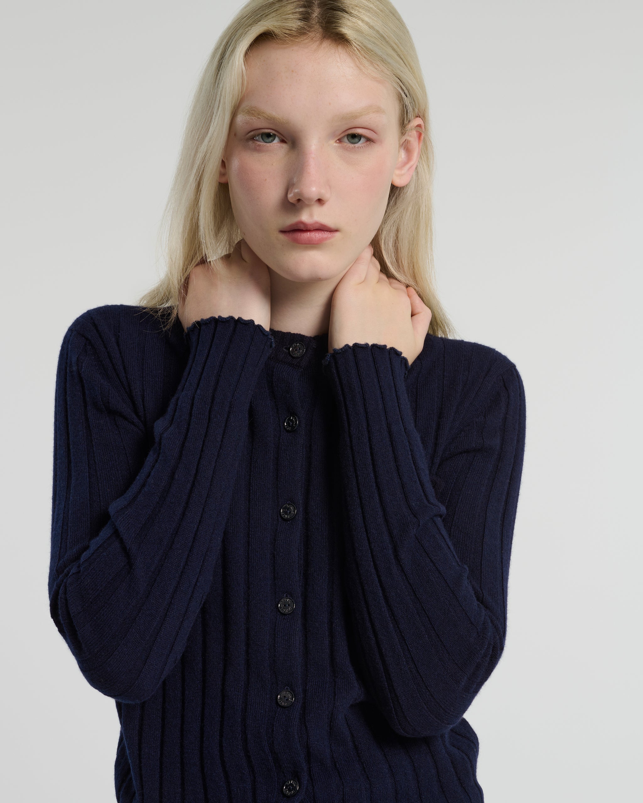 Ribbed cashmere cardigan | Barrie - Barrie