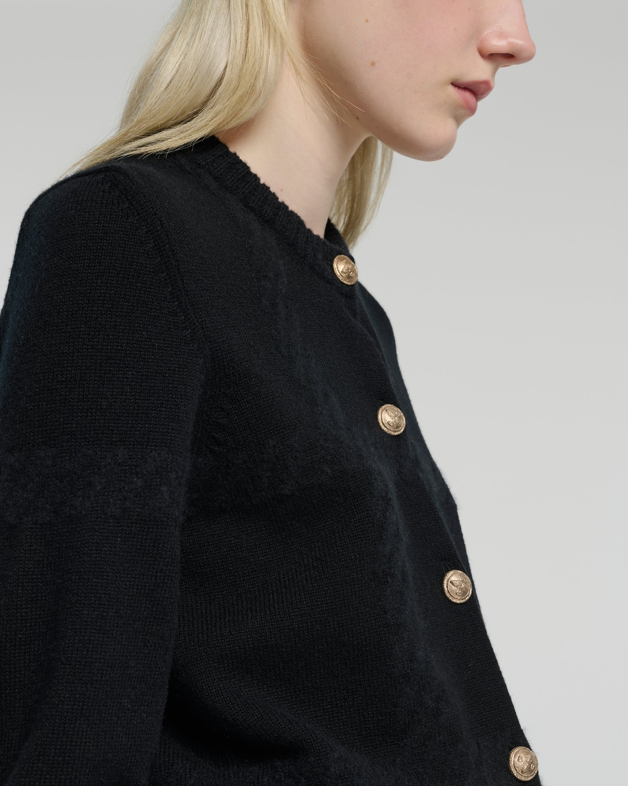 Cashmere cardigan with a tartan motif | Barrie - Barrie