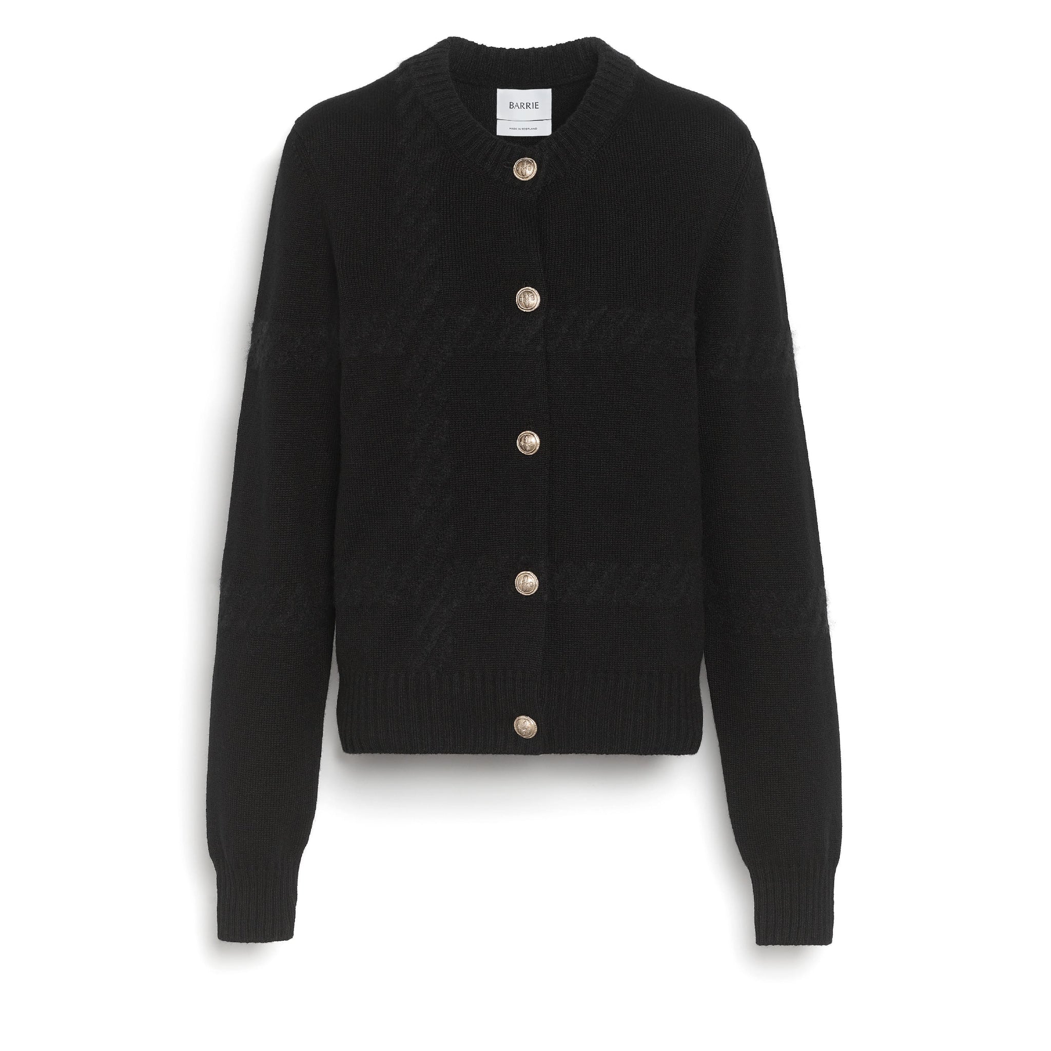 Cashmere cardigan with a tartan motif | Barrie - Barrie