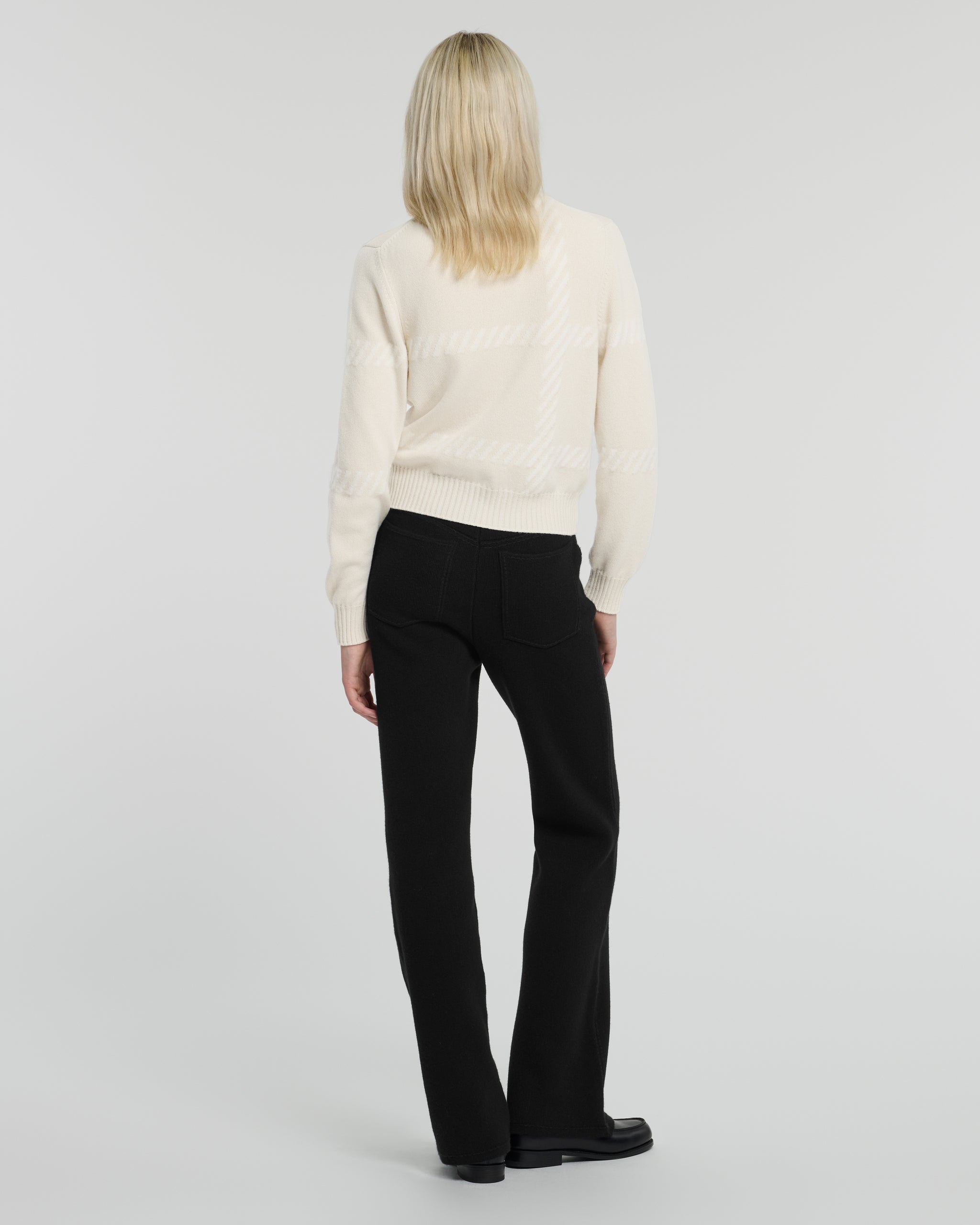 타탄 패턴 캐시미어 니트웨어 | Barrie - Barrie