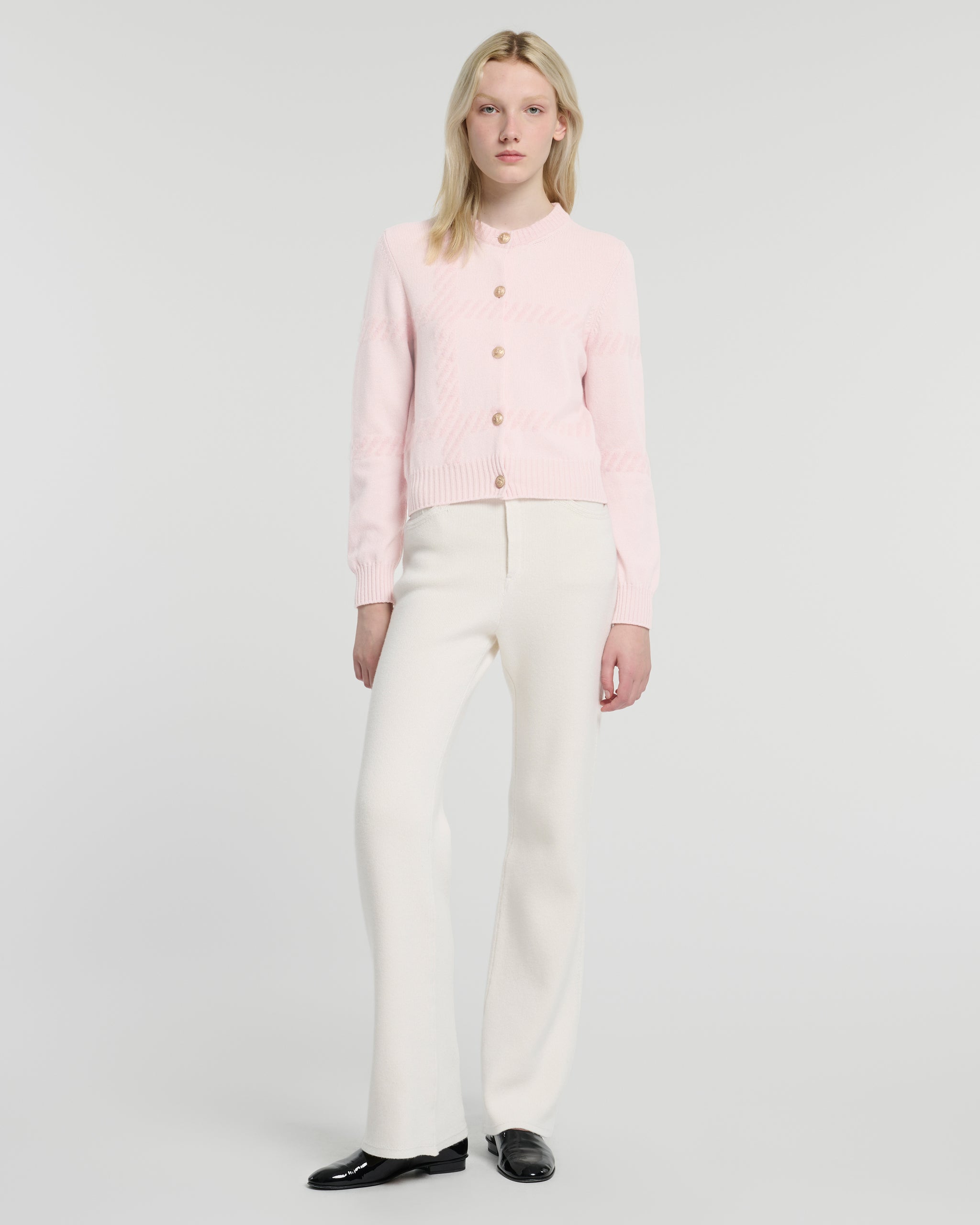 타탄 패턴 캐시미어 니트웨어 | Barrie - Barrie