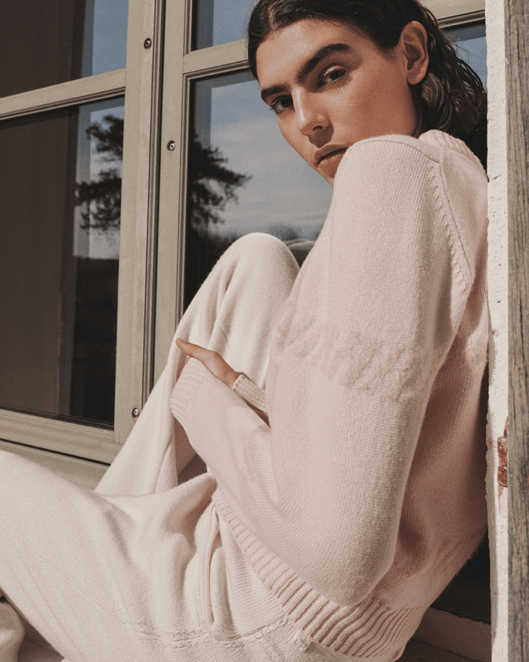 타탄 패턴 캐시미어 니트웨어 | Barrie - Barrie