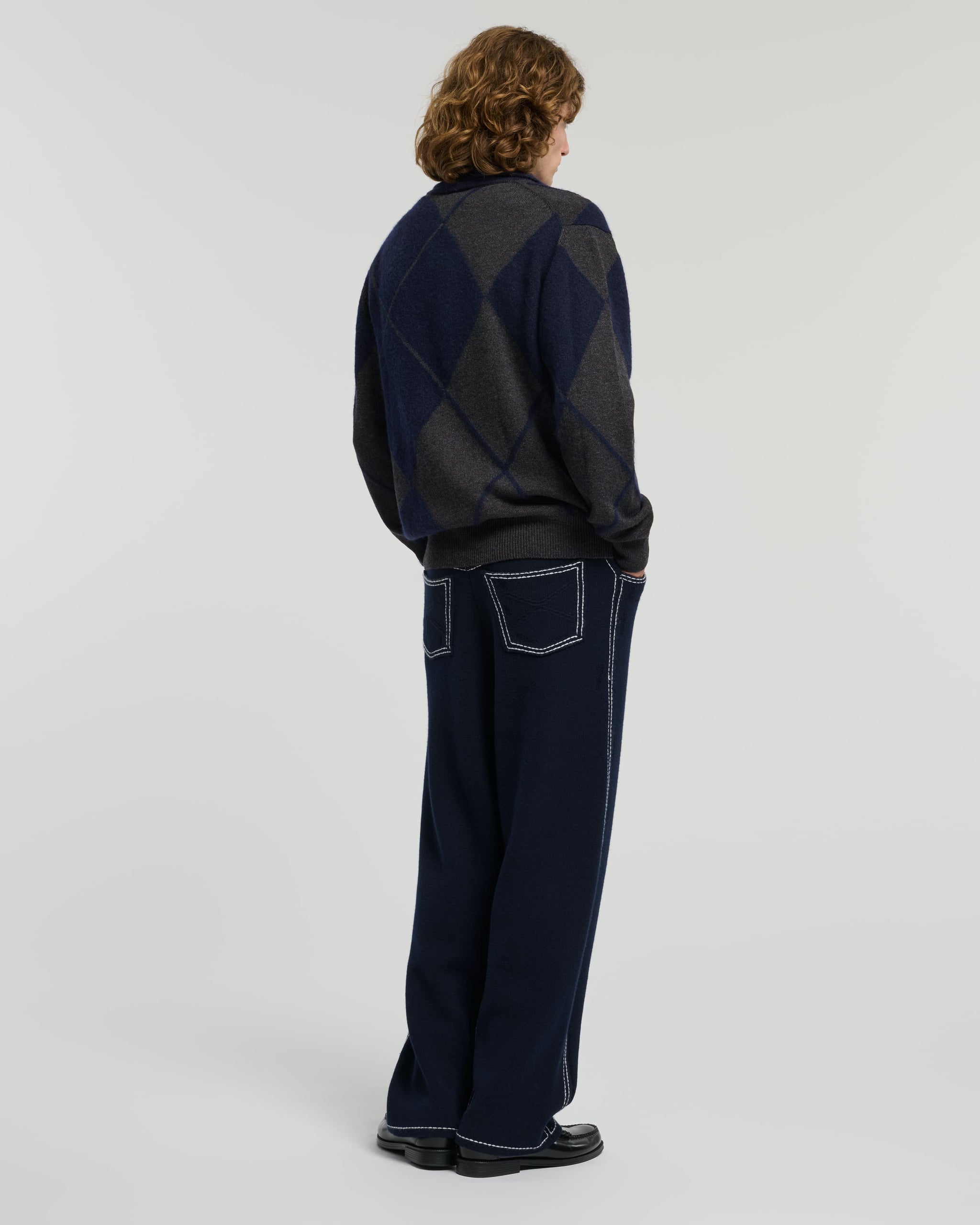 타탄 모티프 캐시미어 소재 카디건 | Barrie - Barrie